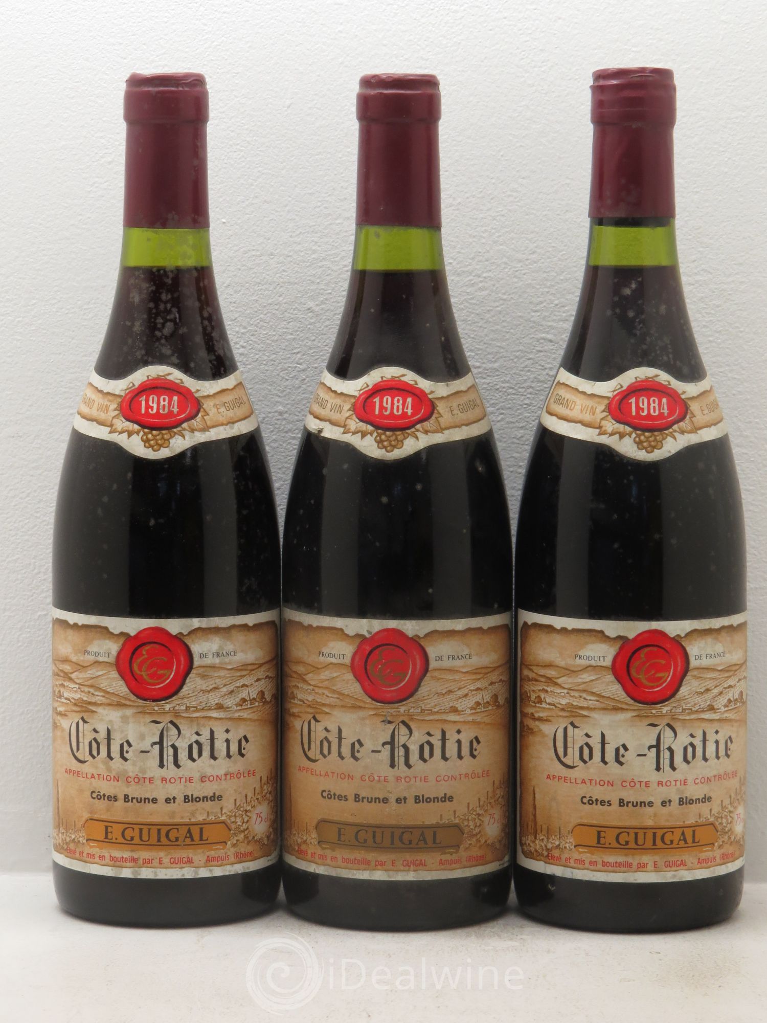 Côte-Rôtie Côtes Brune et Blonde Guigal 1984 - Lot de 3 bouteilles - 0