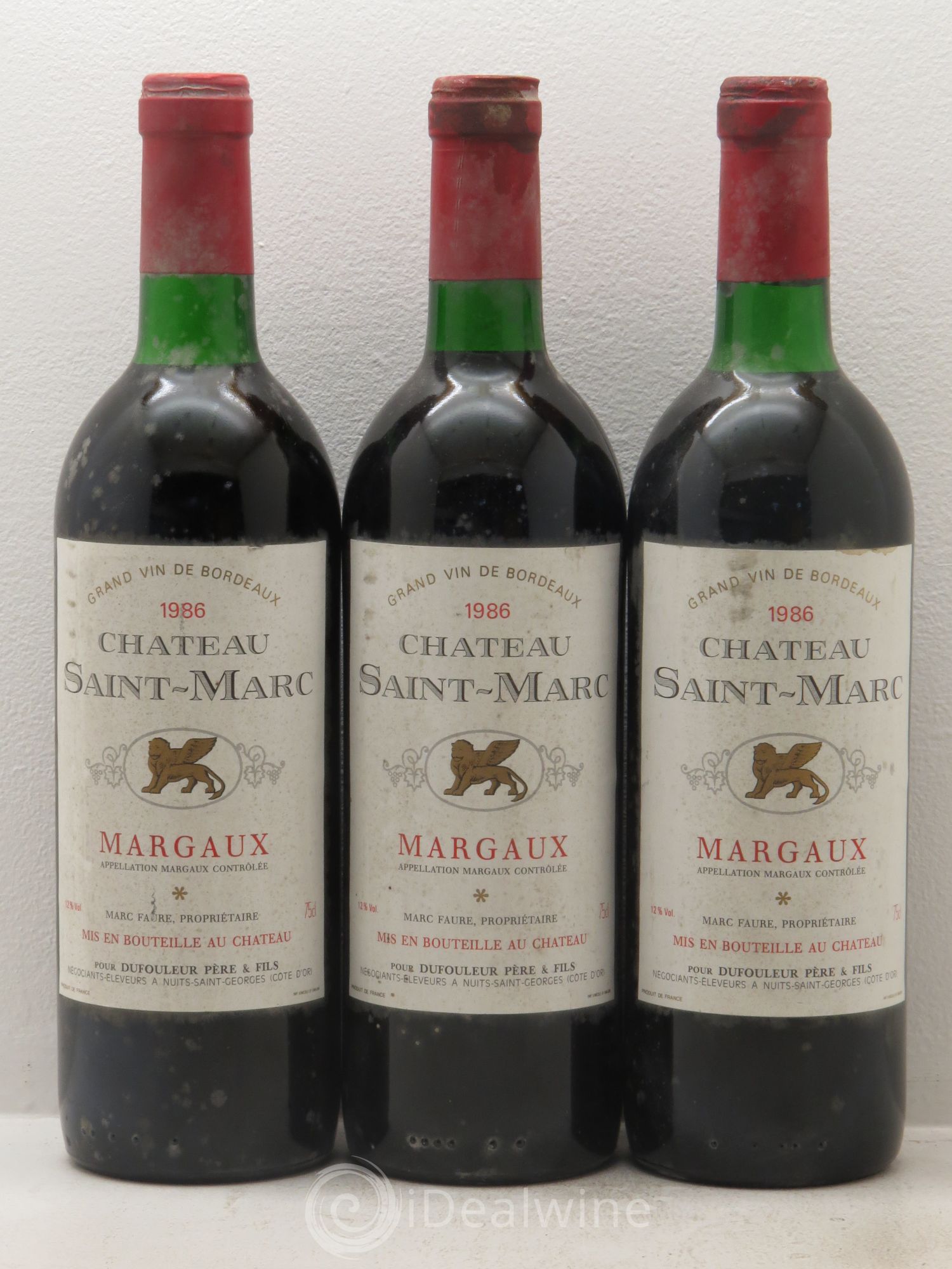 Bordeaux Château Saint Marc Margaux (sans prix de réserve) 1986 - Posten von 3 Flaschen - 0