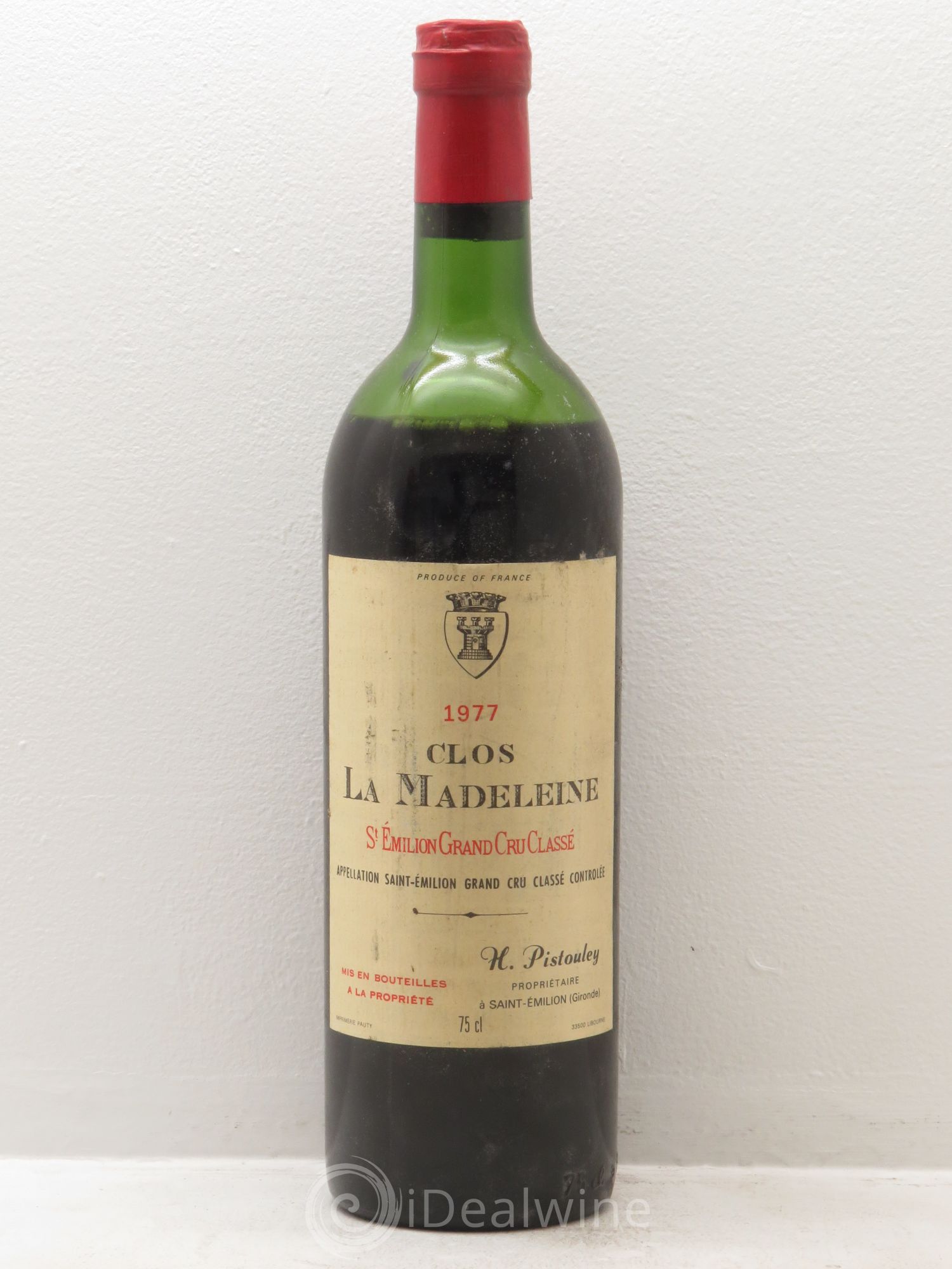 Clos la Madeleine Grand Cru Classé 1977 - Lot de 6 bouteilles - 0