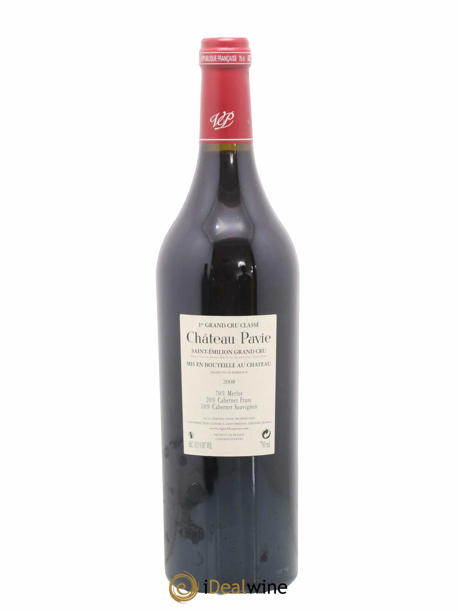 Château Pavie 1er Grand Cru Classé A 2008 - Lot de 1 bouteille - 1
