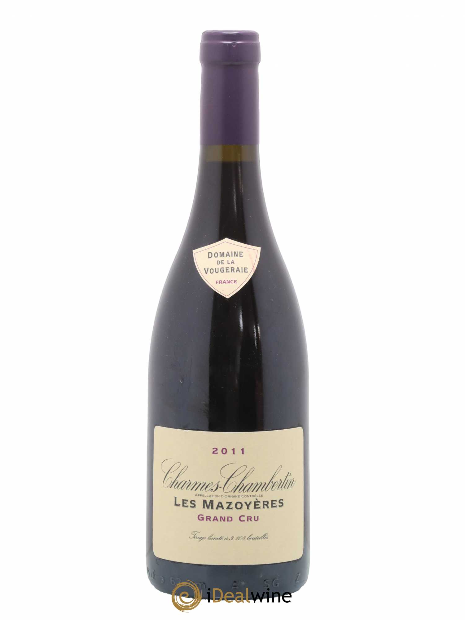 Charmes-Chambertin Grand Cru Les Mazoyères La Vougeraie 2011 - Posten von 1 Flasche - 0