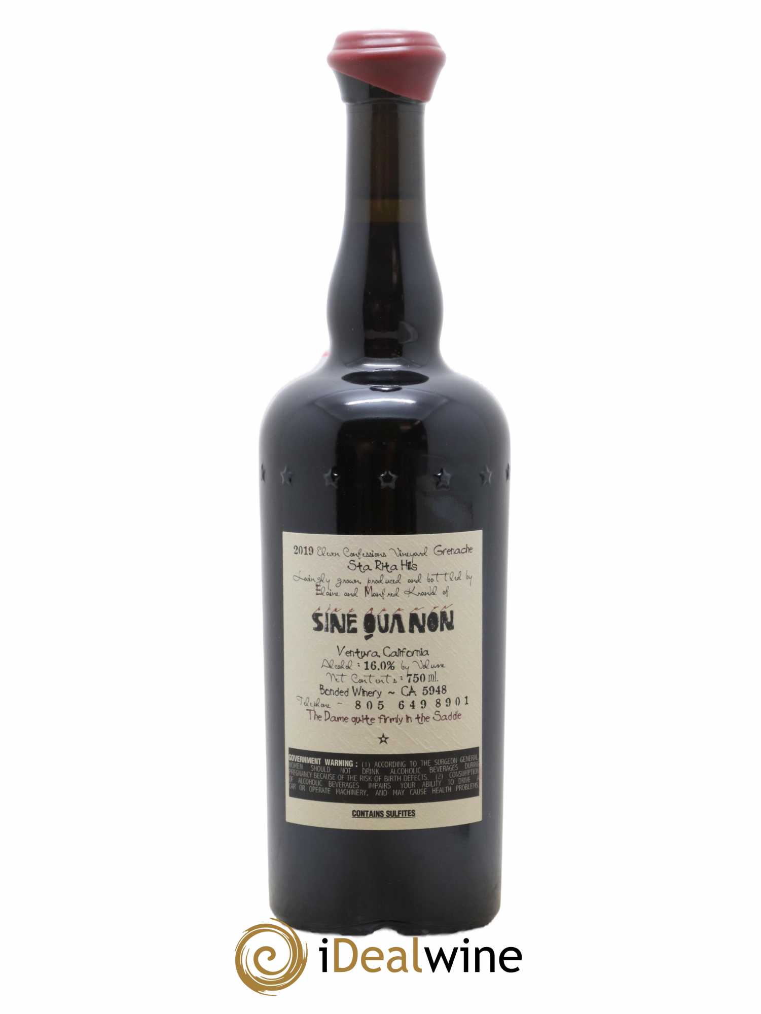 Santa Barbara Sine Qua Non Eleven Confessions Grenache M Manfred Krankl 2019 - Posten von 1 Flasche - 1