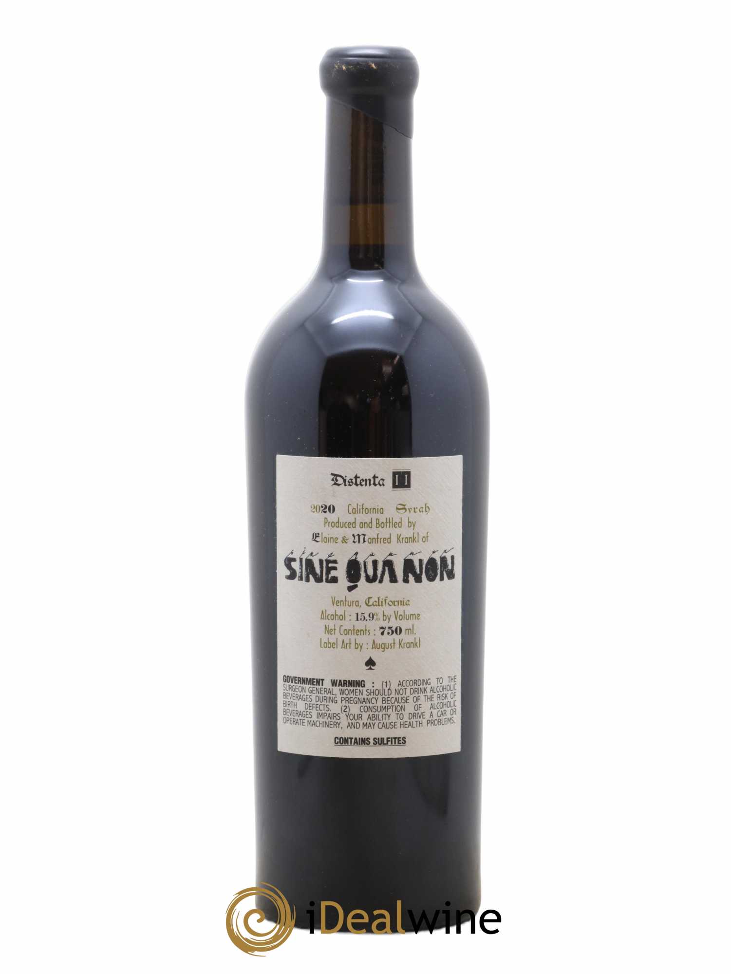 Californie Sine Qua Non Distenta Syrah 2020 - Lot de 1 bouteille - 1