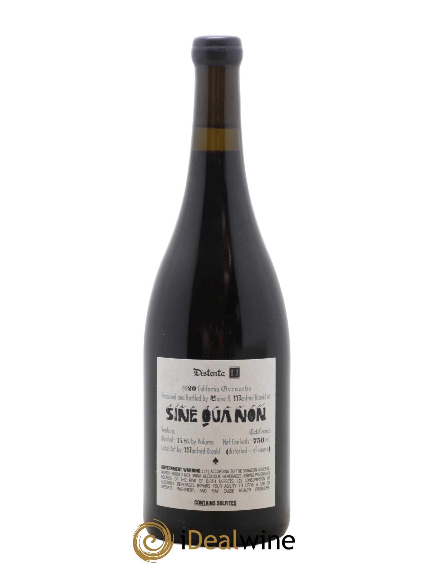 Californie Sine Qua Non Distenta Grenache 2020 - Lot de 1 bouteille - 1