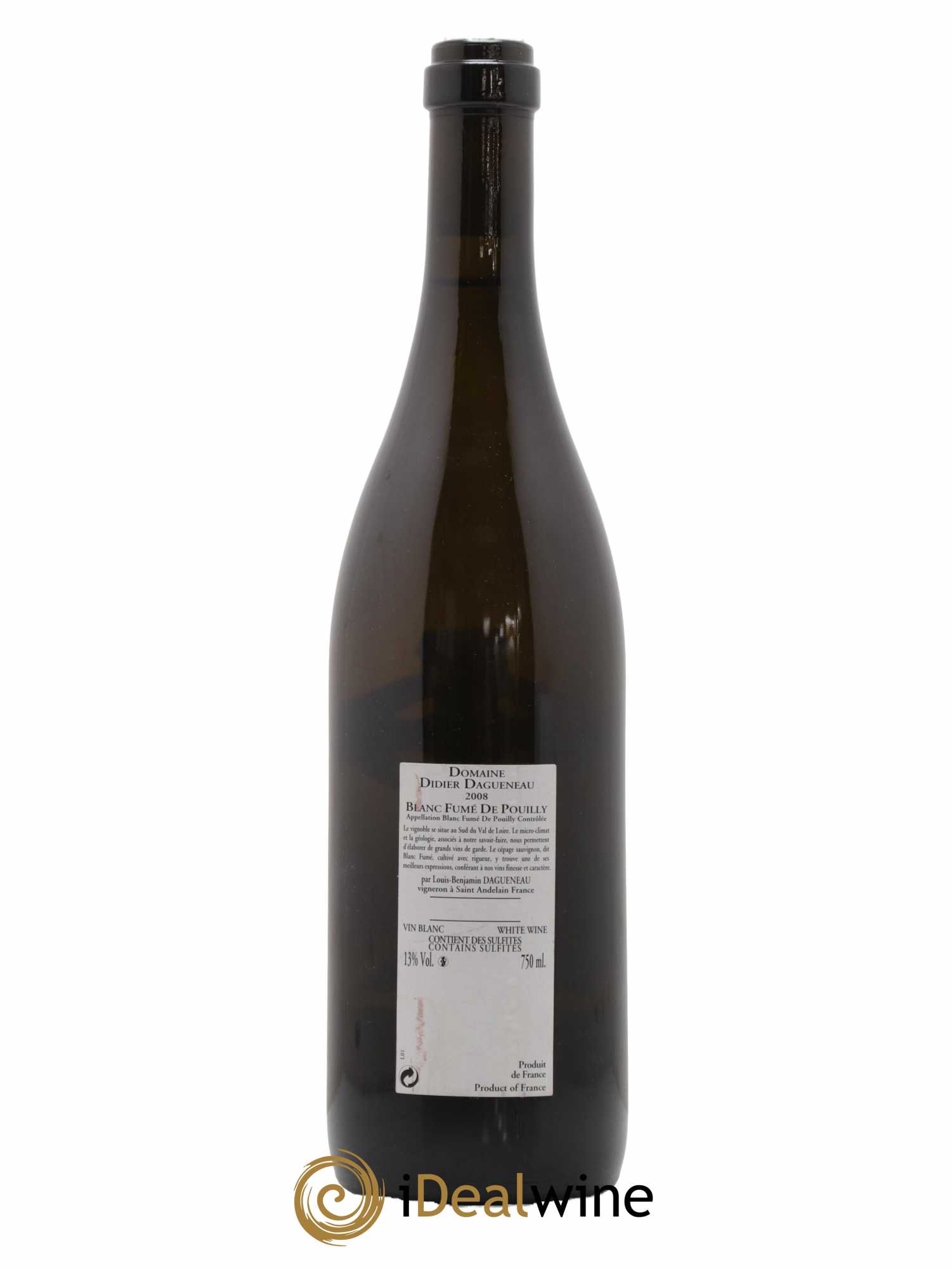Pouilly-Fumé Clos du Calvaire Dagueneau (Domaine Didier - Louis-Benjamin) 2008 - Lot de 1 bouteille - 1