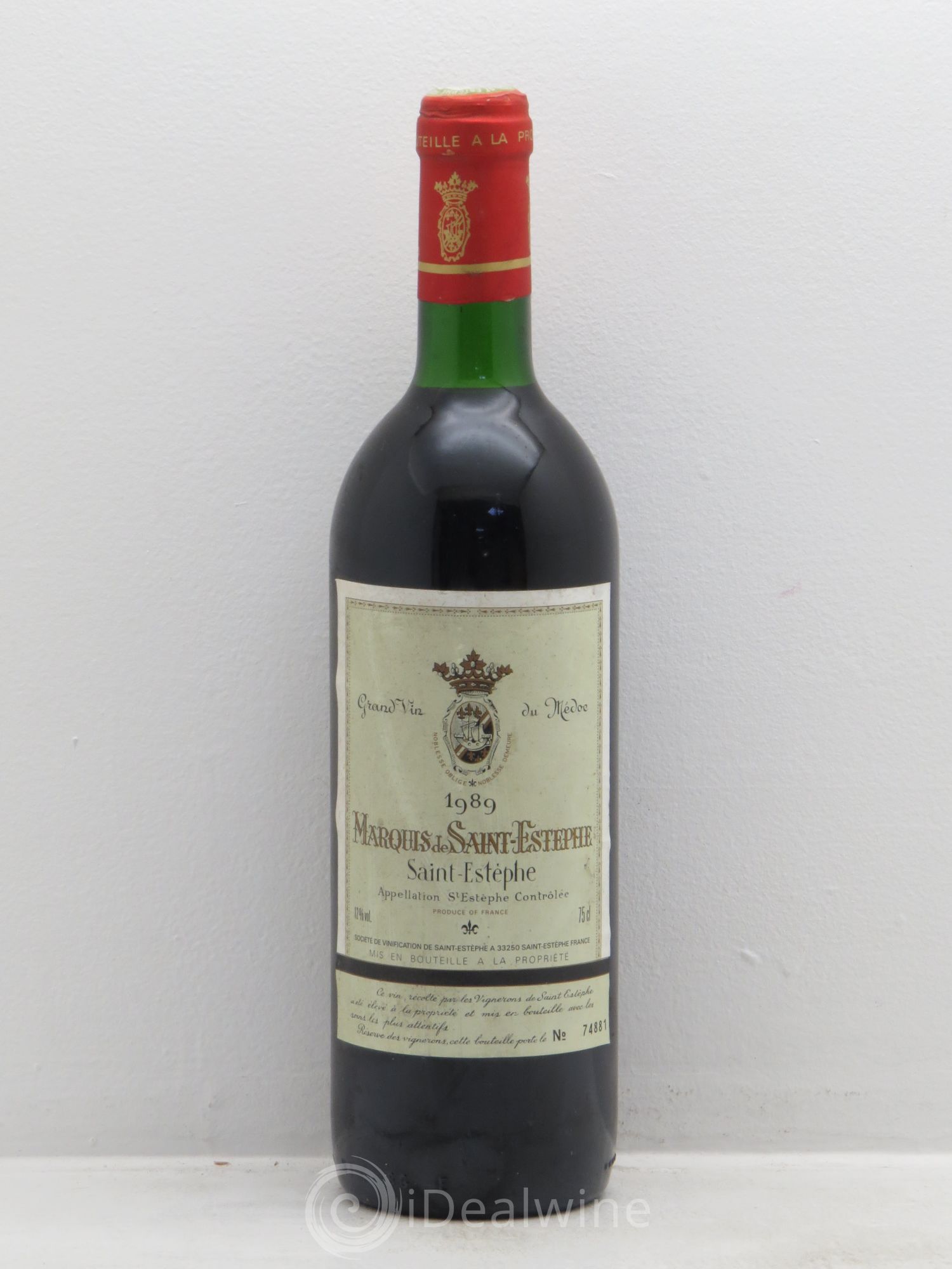 Marquis de Saint Estèphe 1989 - Lot de 1 bouteille - 0