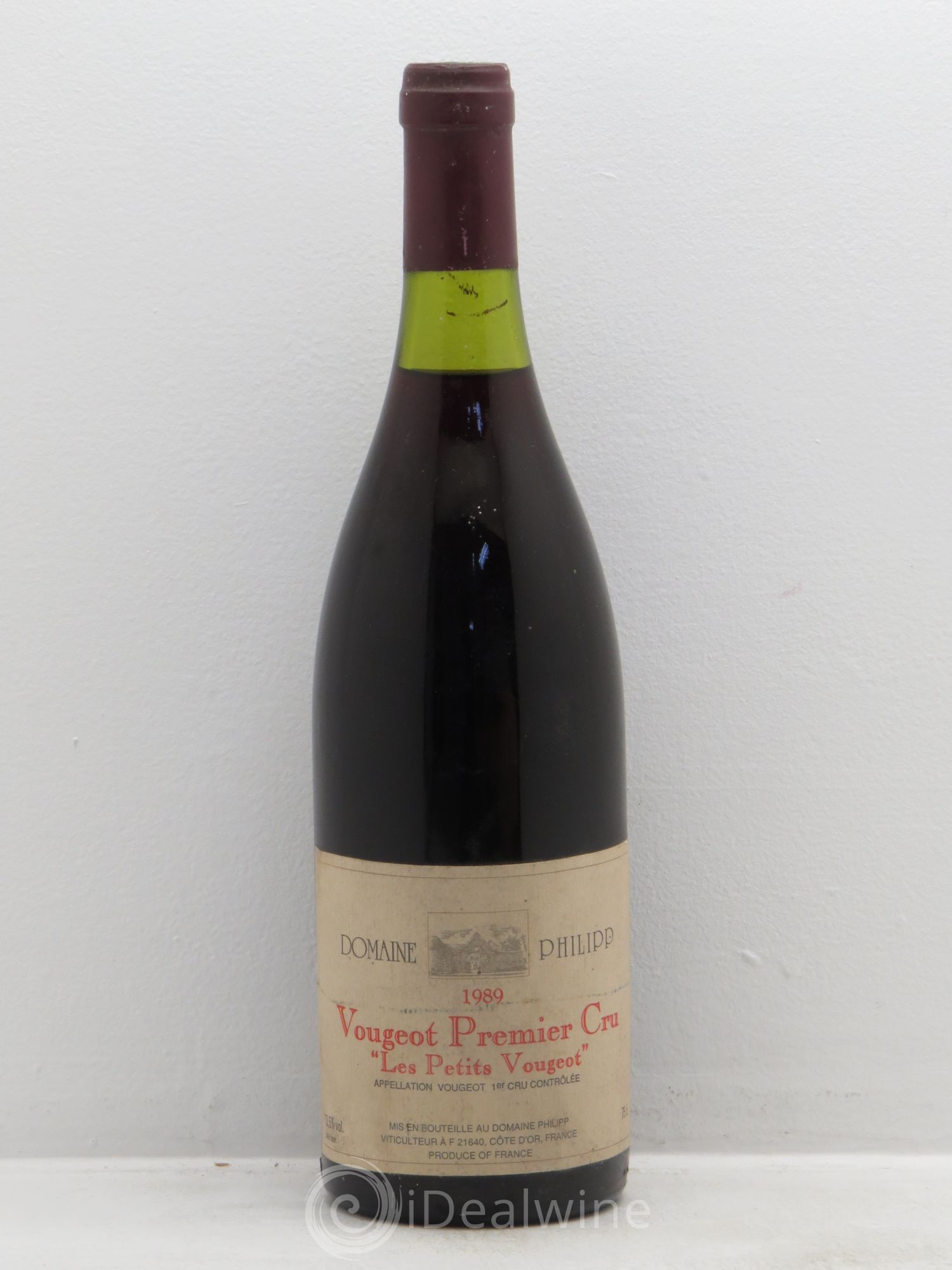 Vougeot 1er Cru Les petits vougeots domaine Philipp 1989 - Posten von 1 Flasche - 0