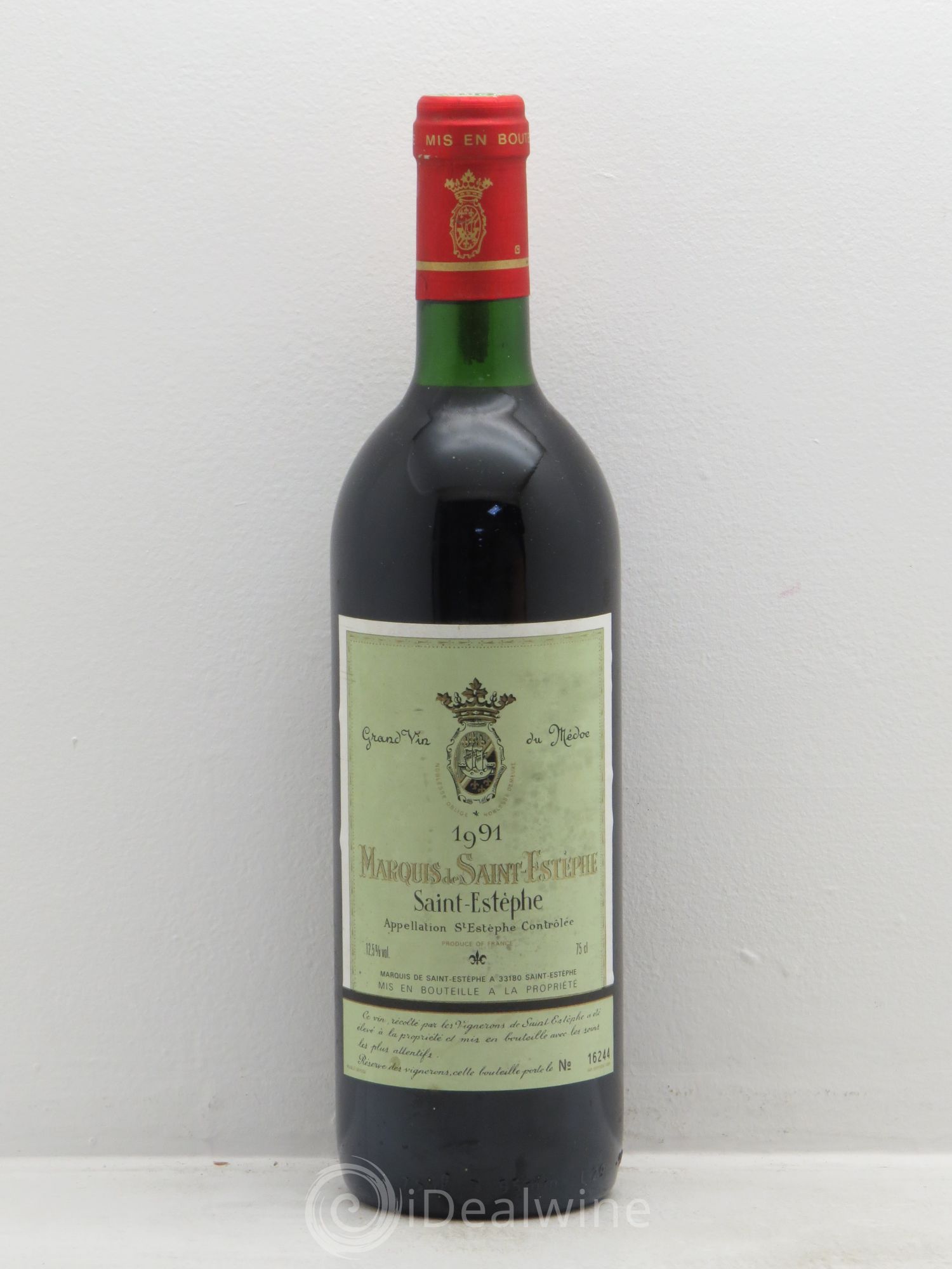Marquis de Saint Estèphe (sans prix de réserve) 1991 - Lot de 6 bouteilles - 0