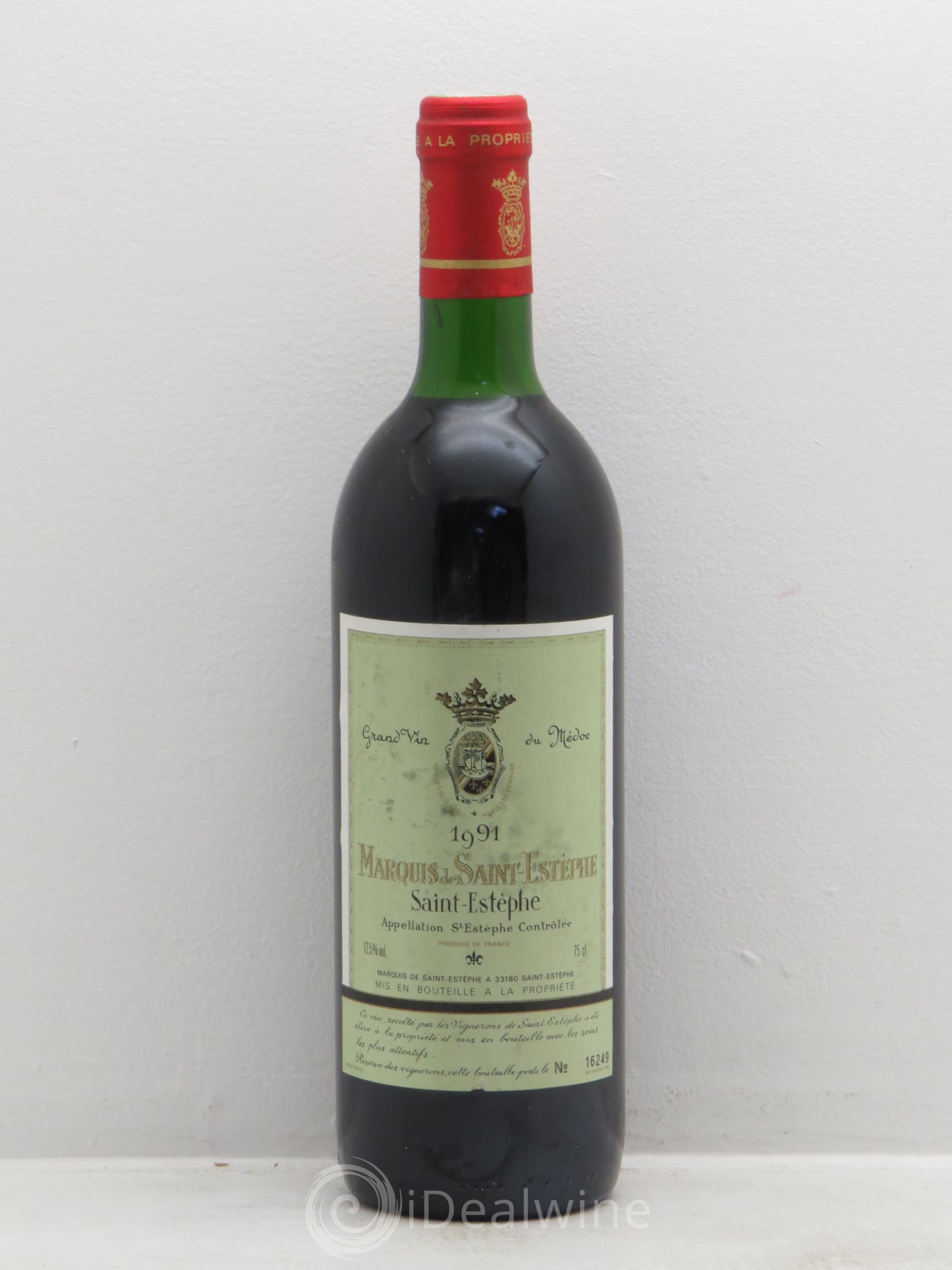Marquis de Saint Estèphe (sans prix de réserve) 1991 - Lot de 6 bouteilles - 0