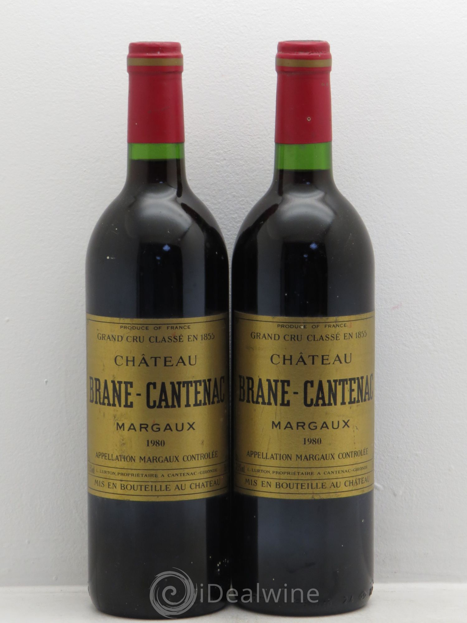 Château Brane Cantenac 2ème Grand Cru Classé 1980 - Lot de 2 bouteilles - 0