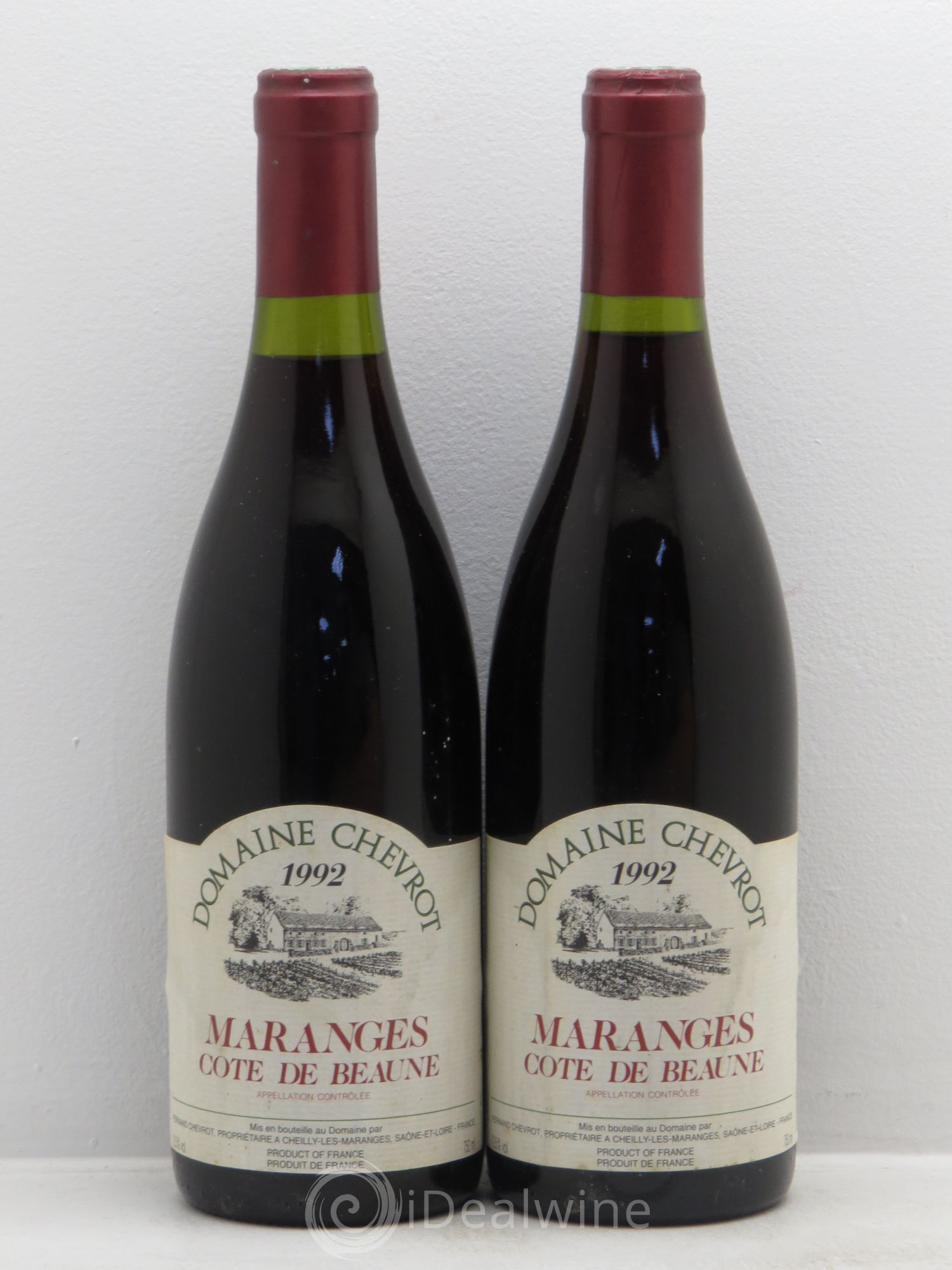 Maranges Domaine Chevrot 1992 - Posten von 2 Flaschen - 0