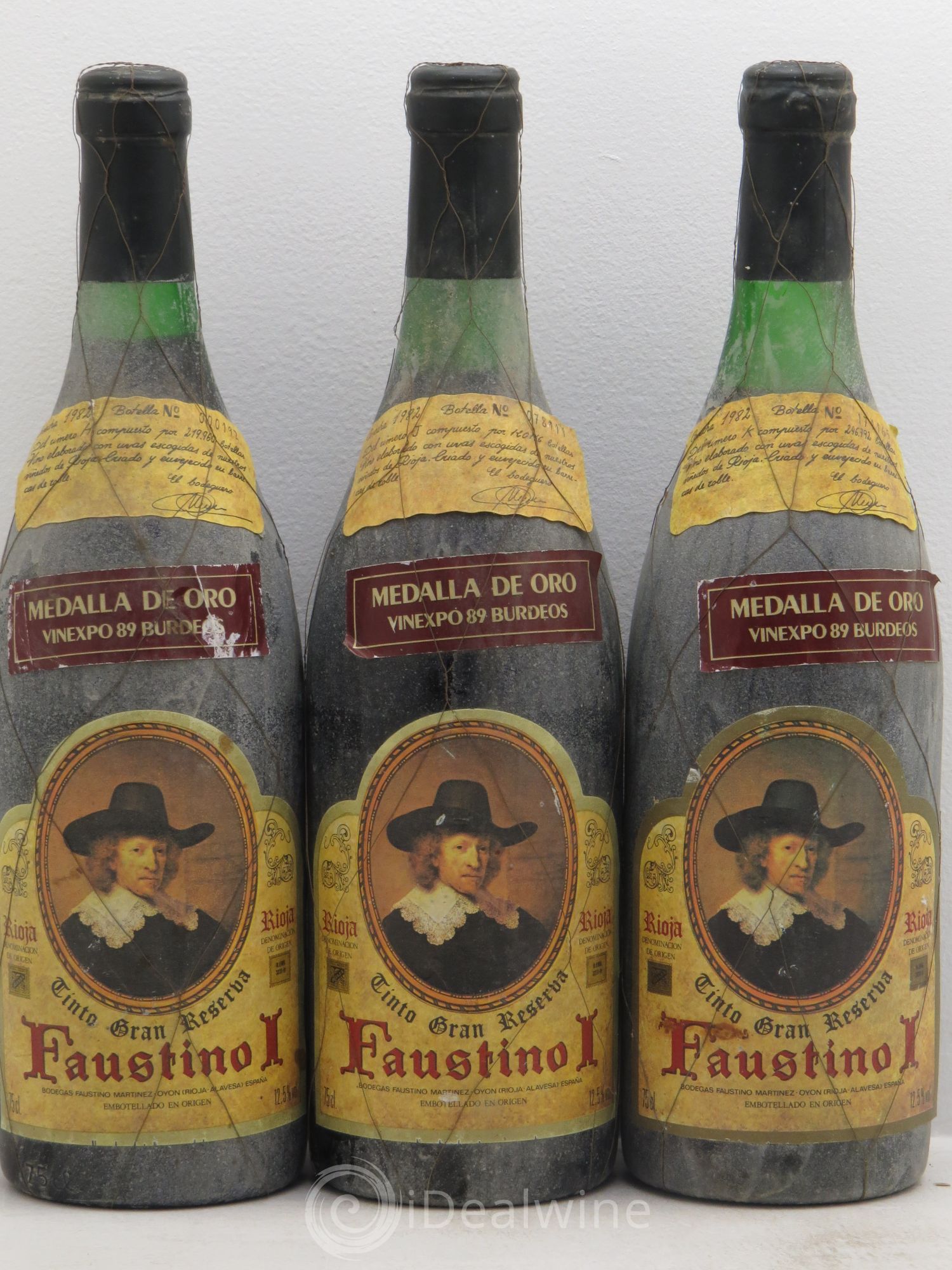 Rioja DOCA Faustino Tinto Gran reserva 1982 - Lot de 3 bouteilles - 0