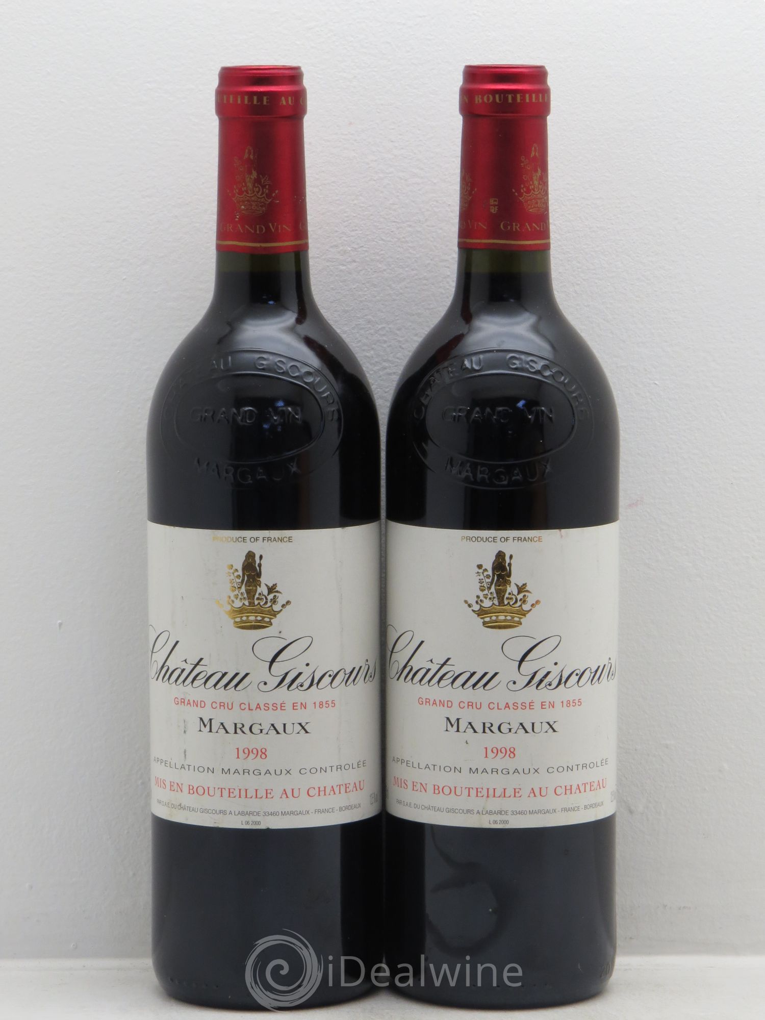Château Giscours 3ème Grand Cru Classé 1998 - Lot de 2 bouteilles - 0