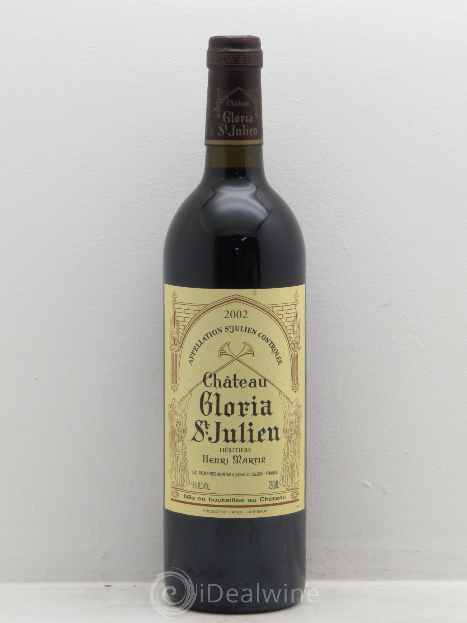 Château Gloria 2002 - Lot de 1 bouteille - 0