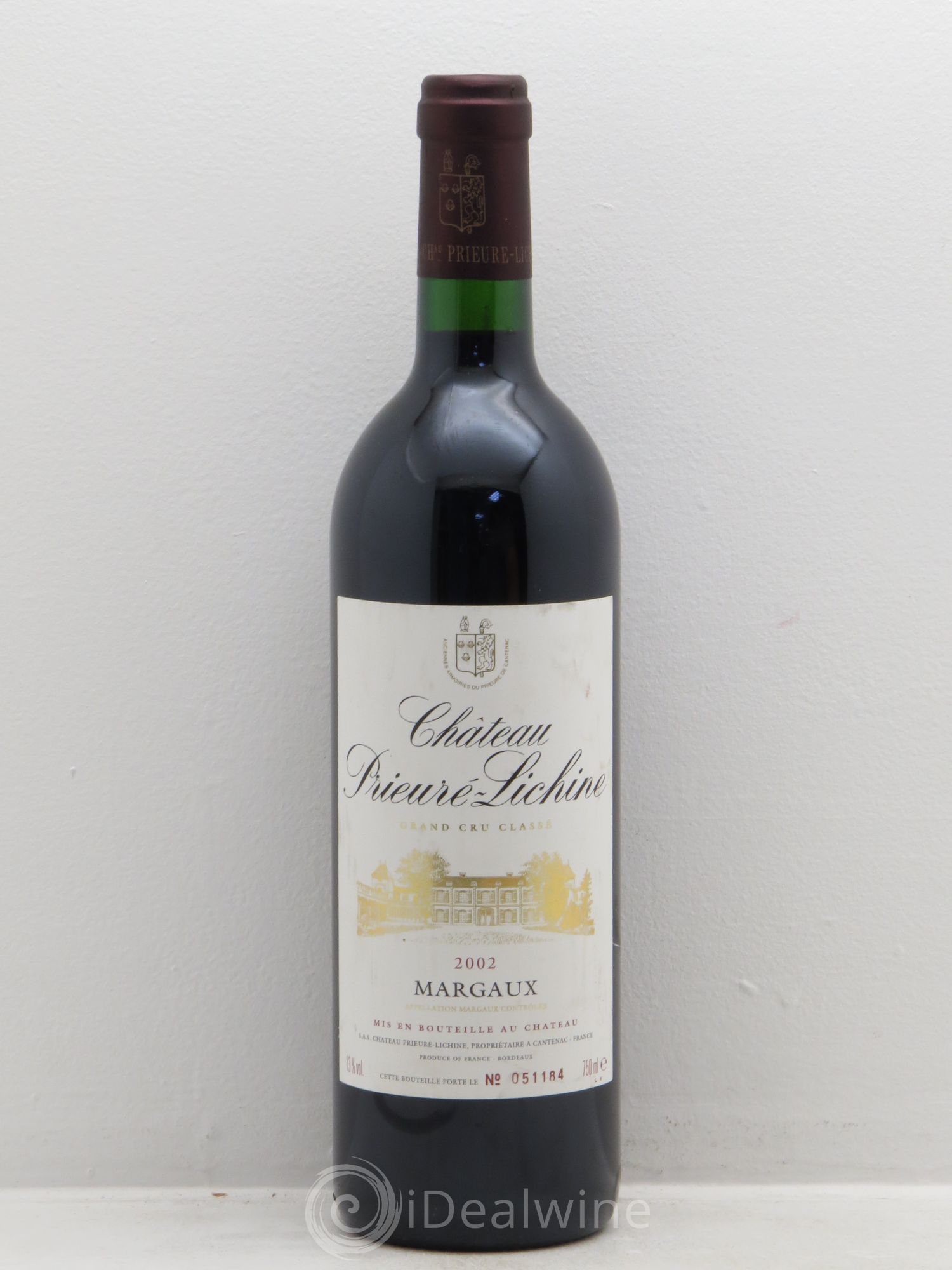 Château Prieuré Lichine 4ème Grand Cru Classé 2002 - Lot de 1 bouteille - 0