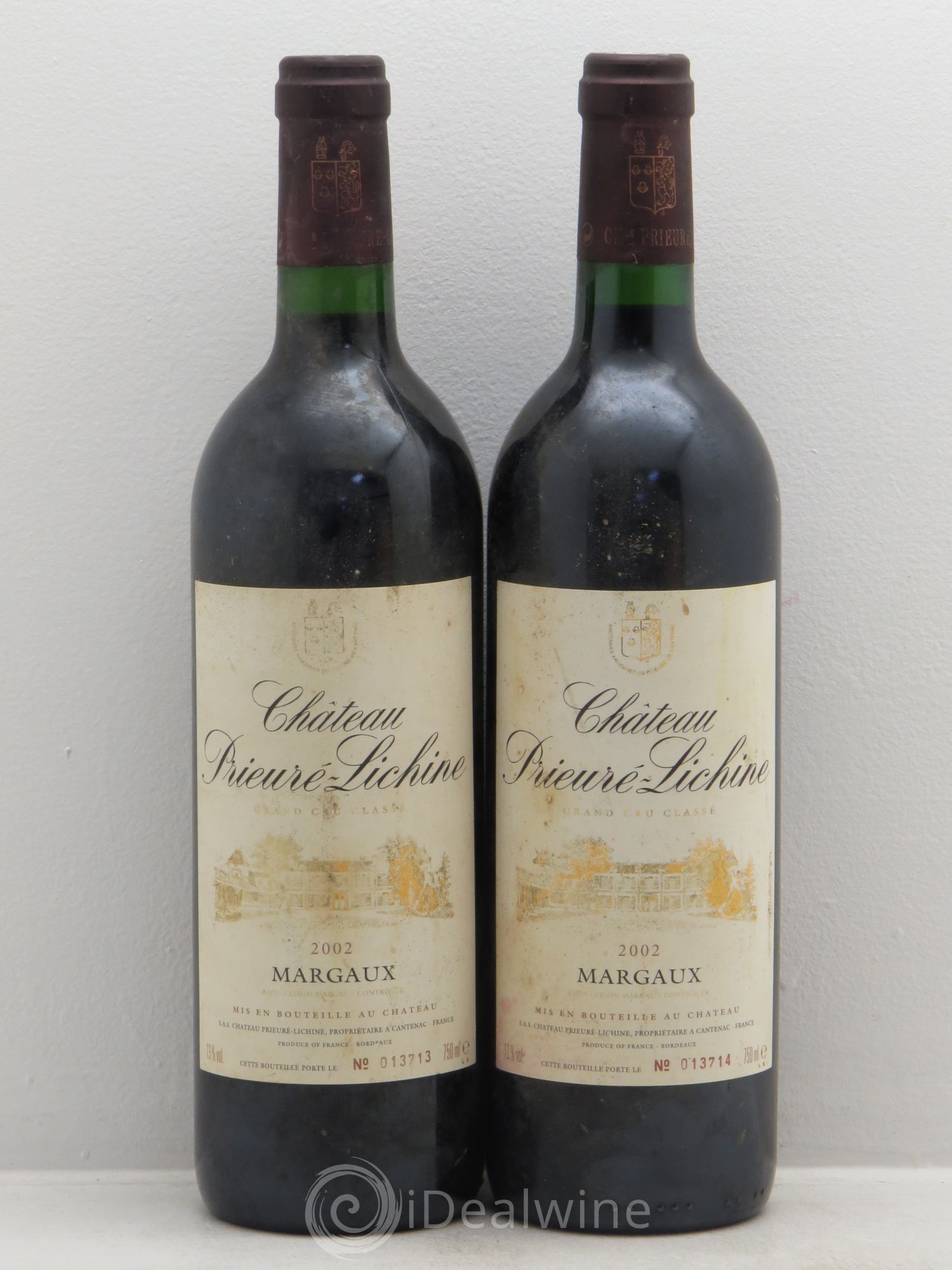 Château Prieuré Lichine 4ème Grand Cru Classé 2002 - Lot de 2 bouteilles - 0