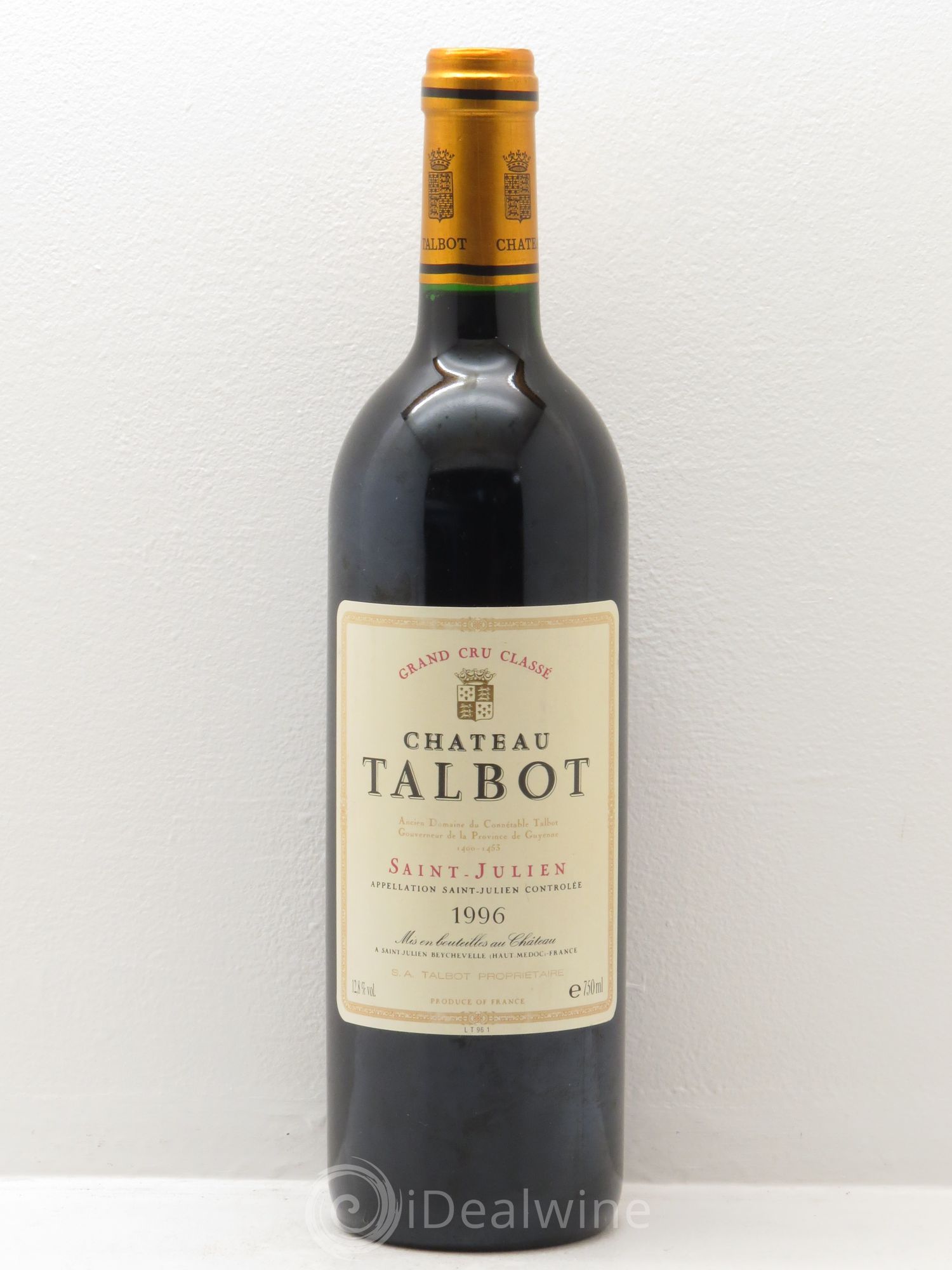 Château Talbot 4ème Grand Cru Classé 1996 - Lot de 1 bouteille - 0