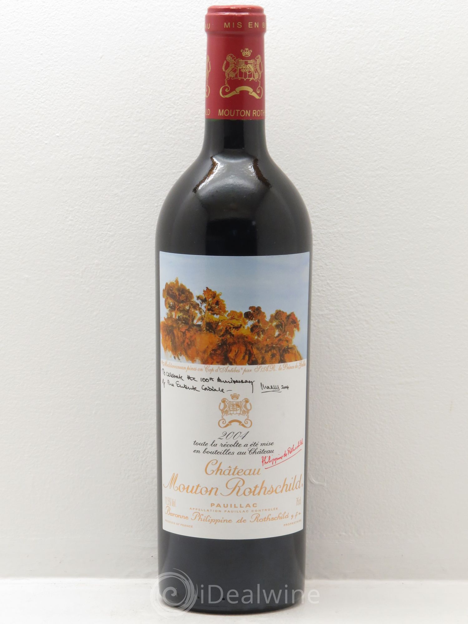Château Mouton Rothschild 1er Grand Cru Classé 2004 - Lot de 1 bouteille - 0