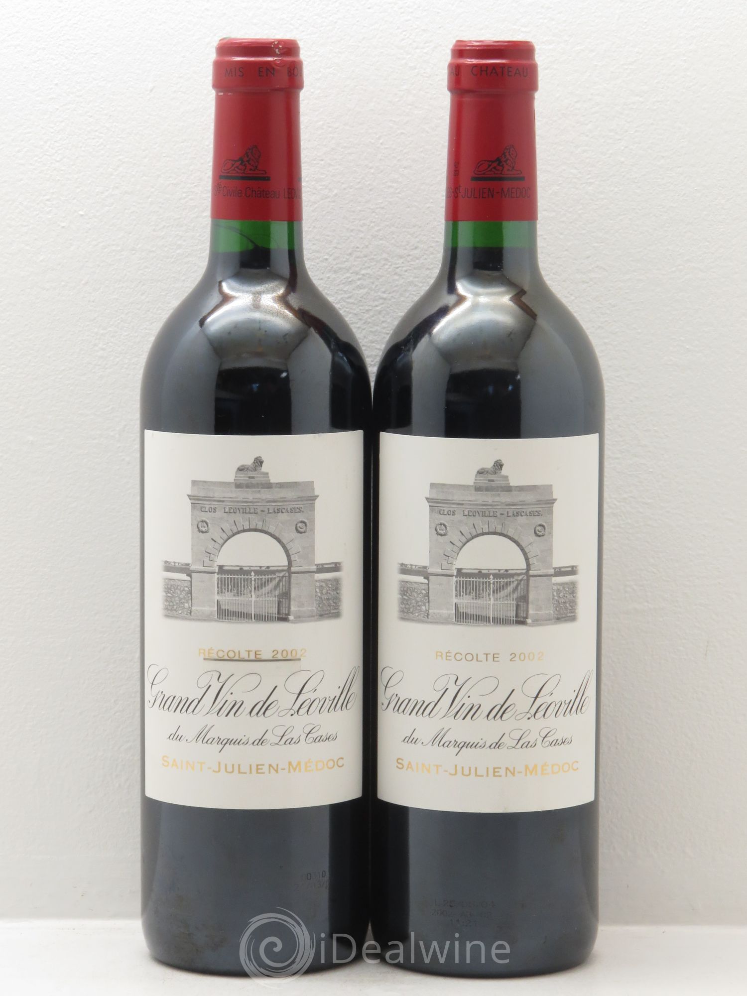 Château Léoville Las Cases 2ème Grand Cru Classé 2002 - Lot de 2 bouteilles - 0