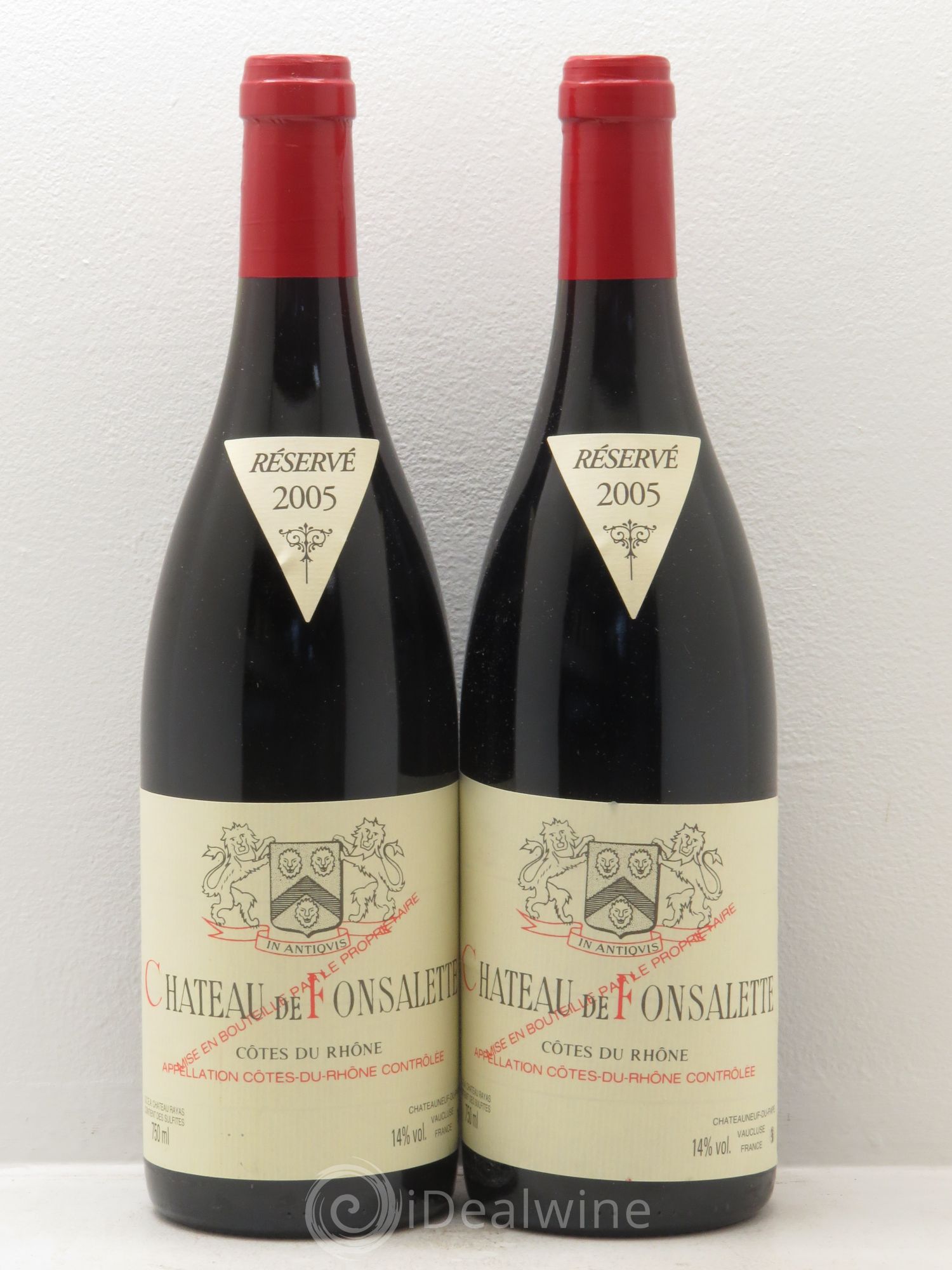 Côtes-du-Rhône Château de Fonsalette Emmanuel Reynaud 2005 - Lot de 2 bouteilles - 0