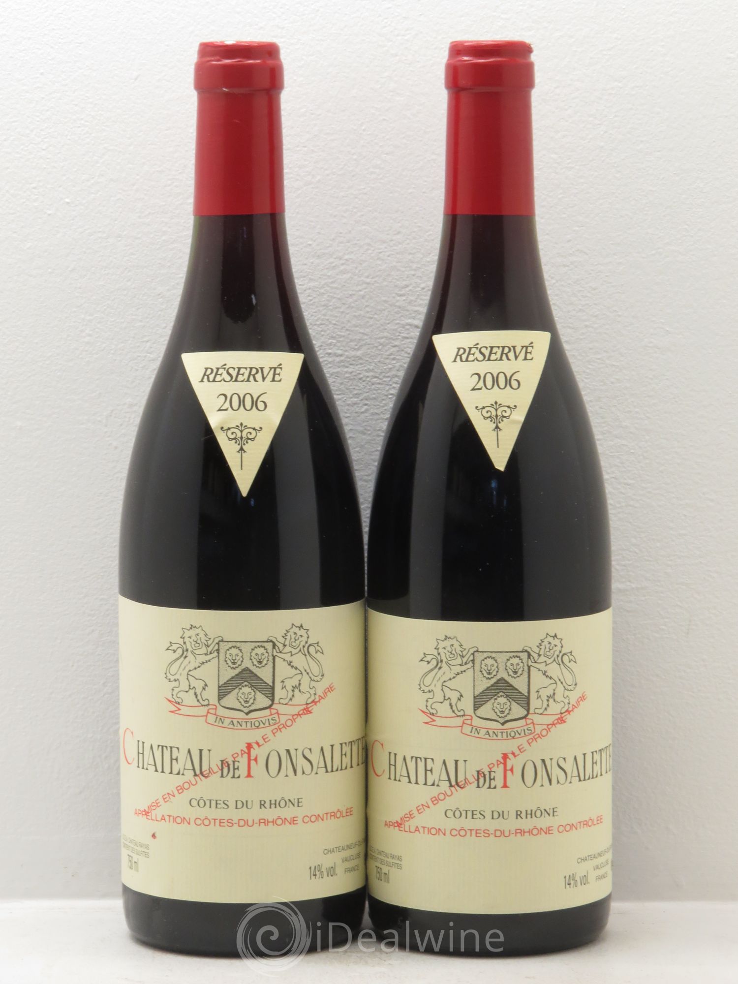 Côtes-du-Rhône Château de Fonsalette Emmanuel Reynaud 2006 - Lot de 2 bouteilles - 0