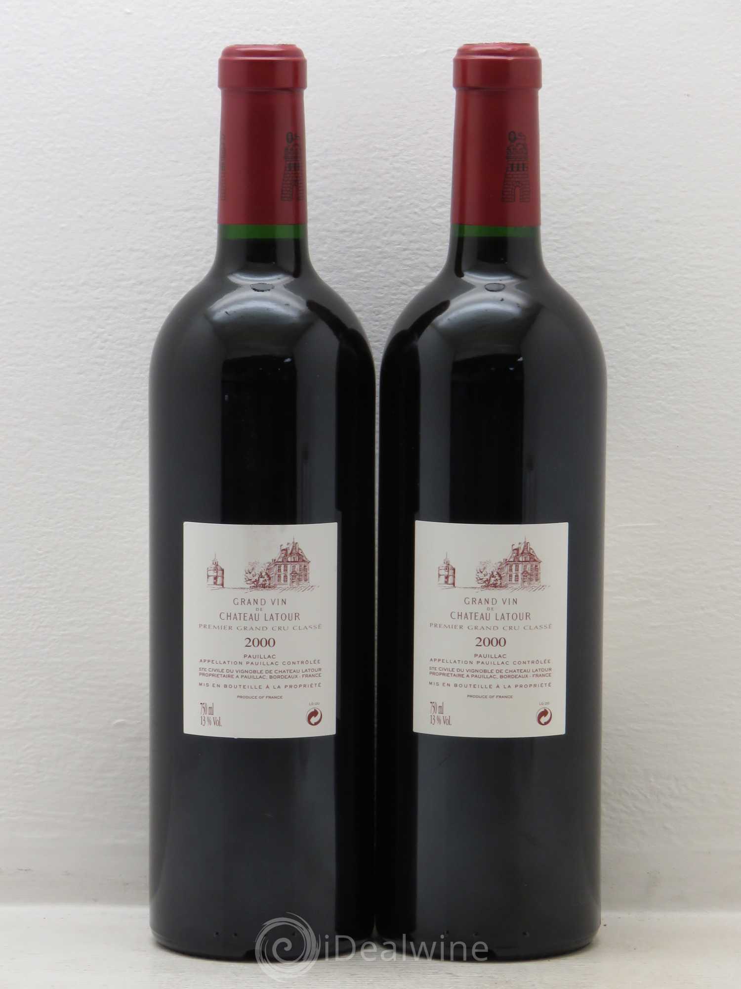 Château Latour 1er Grand Cru Classé 2000 - Lot de 2 bouteilles - 1