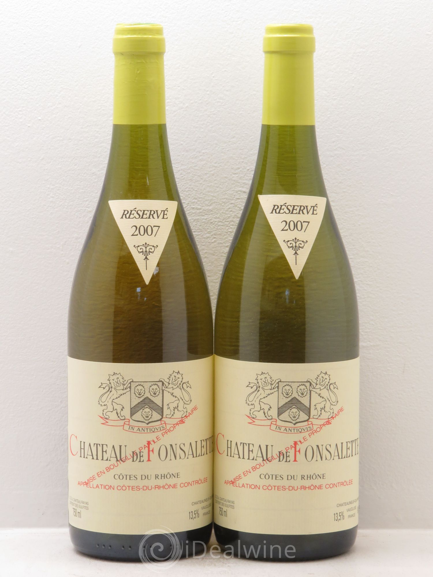 Côtes-du-Rhône Château de Fonsalette Emmanuel Reynaud 2007 - Lot de 2 bouteilles - 0