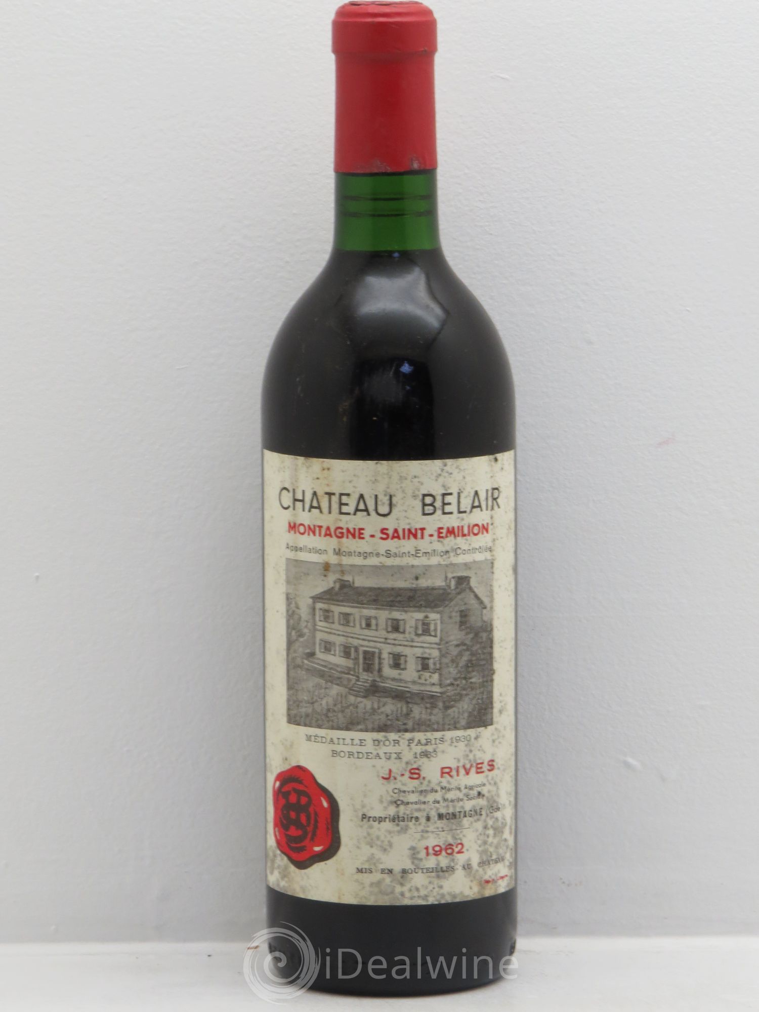Montagne Saint-Émilion Château Belair 1962 - Posten von 1 Flasche - 0