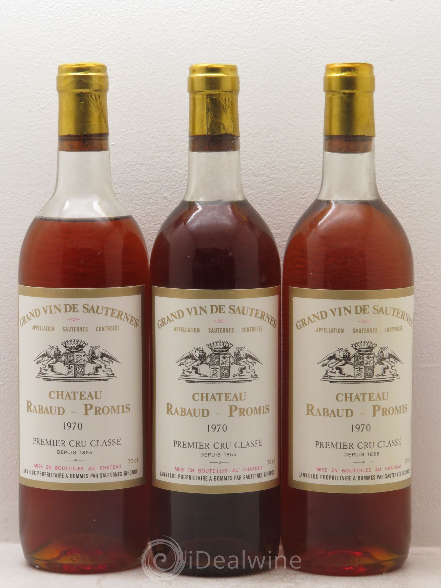 Château Rabaud Promis 1er Grand Cru Classé 1970 - Lotto di 3 bottiglie - 0