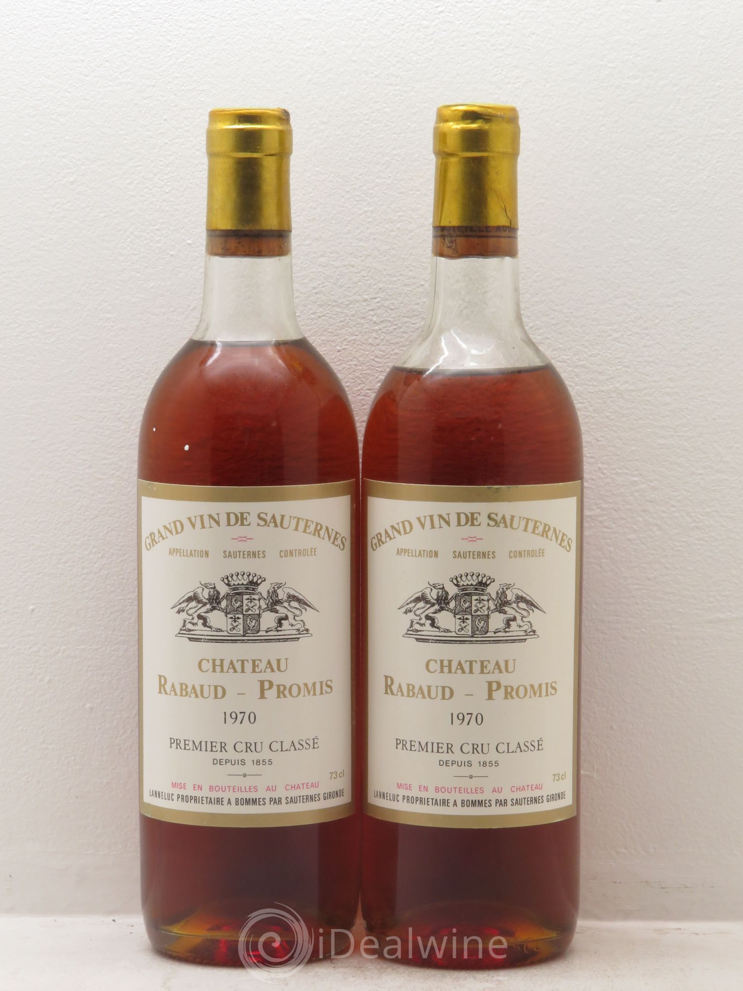 Château Rabaud Promis 1er Grand Cru Classé 1970 - Lotto di 2 bottiglie - 0