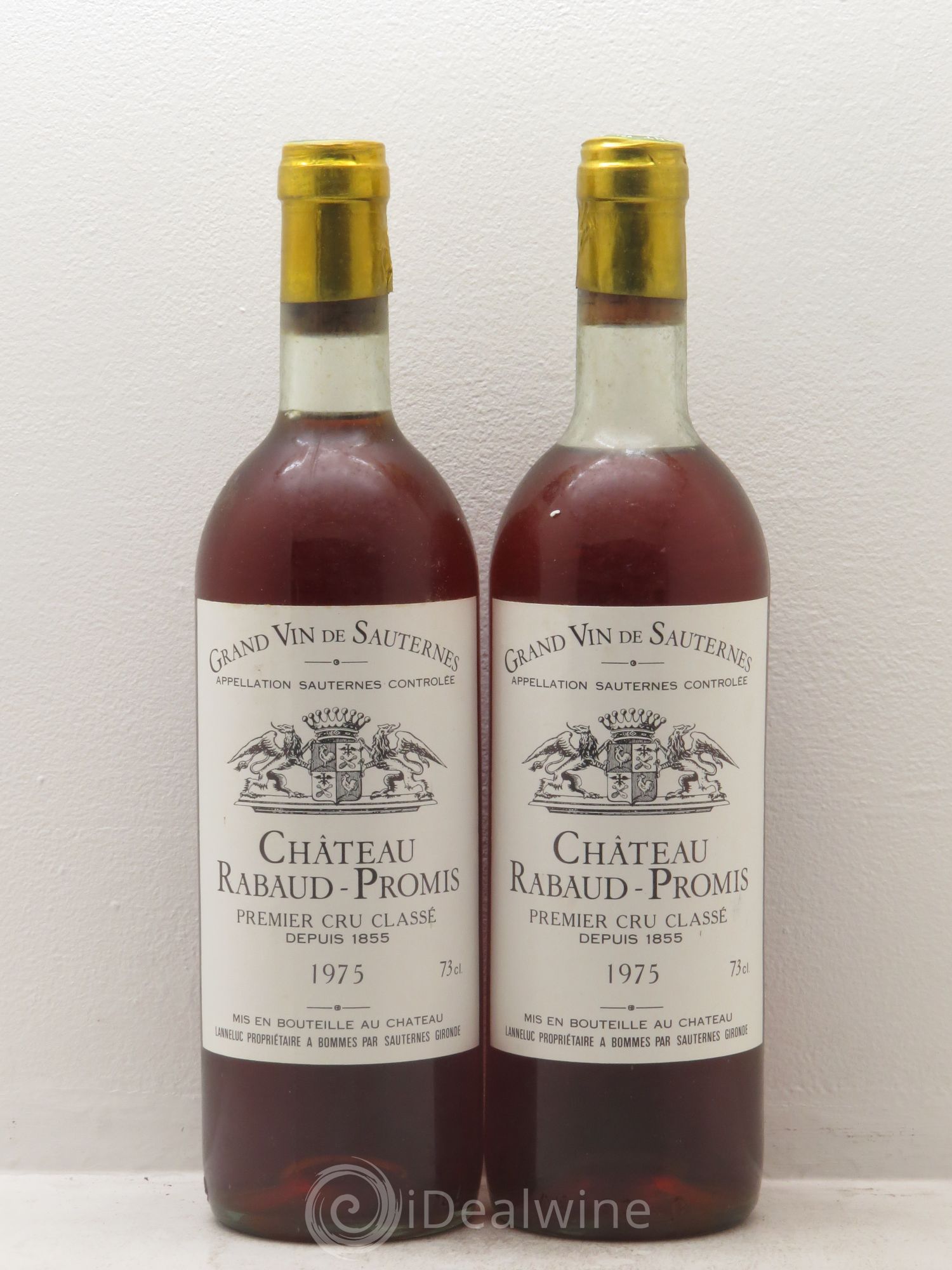 Château Rabaud Promis 1er Grand Cru Classé 1975 - Lotto di 2 bottiglie - 0