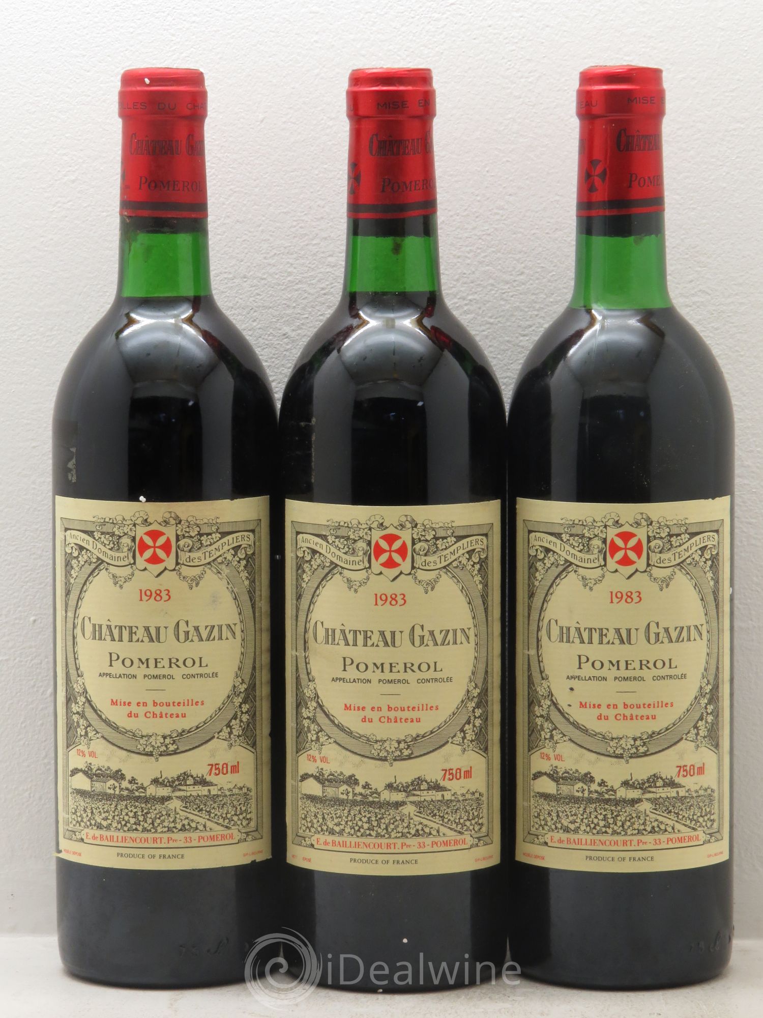 Château Gazin 1983 - Lot de 3 bouteilles - 0