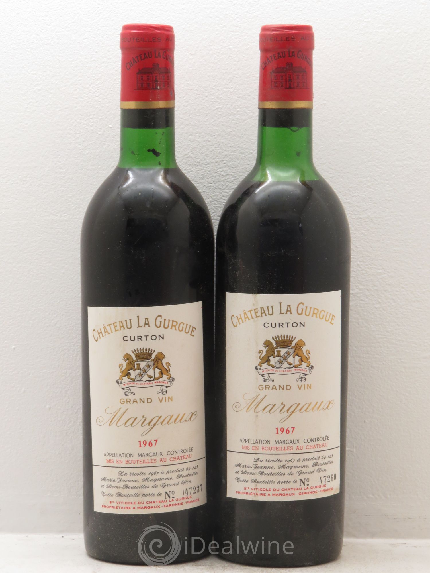 Château la Gurgue Cru Bourgeois 1967 - Lot de 2 bouteilles - 0