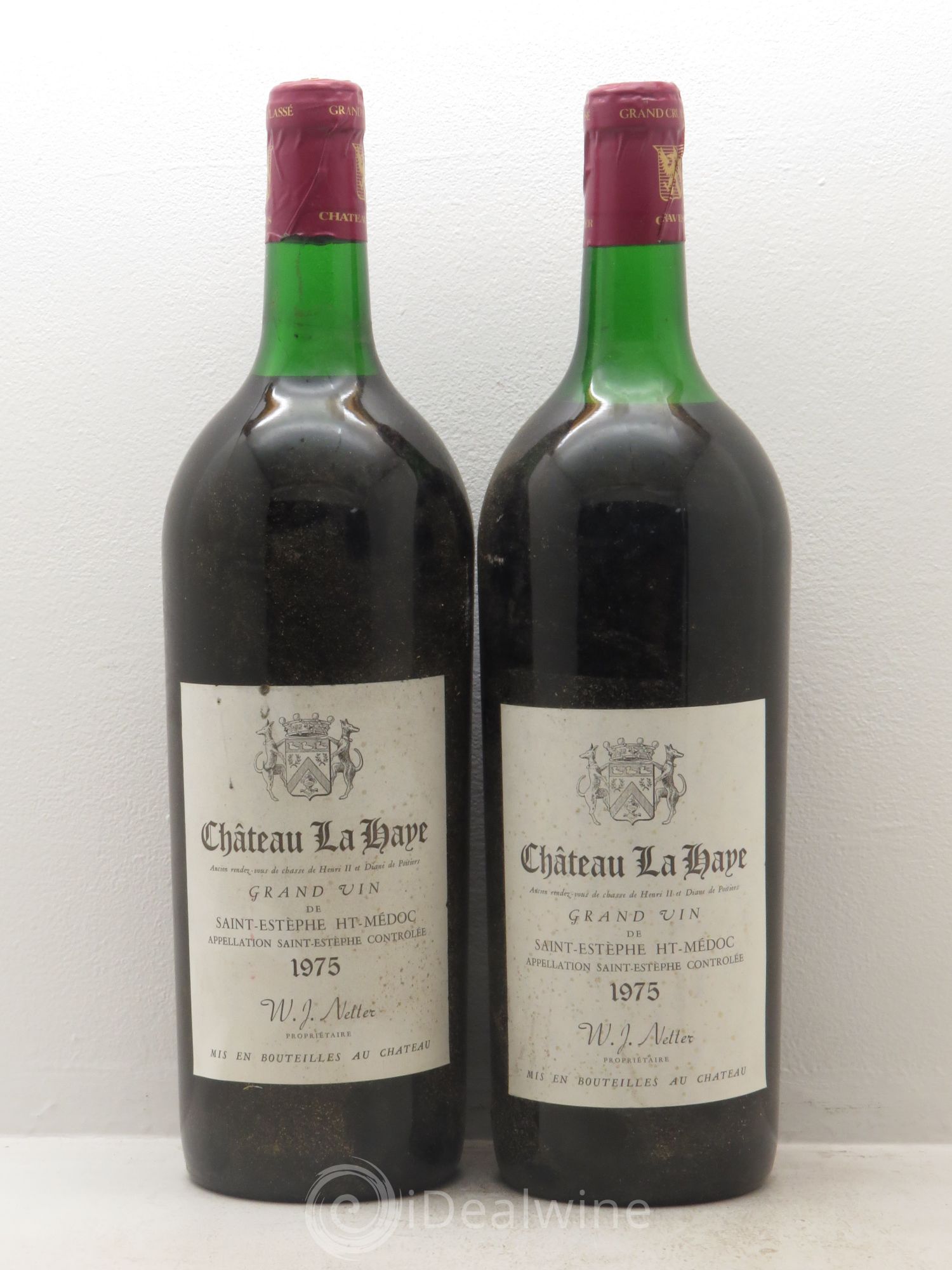 Saint-Estèphe La Haye 1975 - Lot de 2 magnums - 0