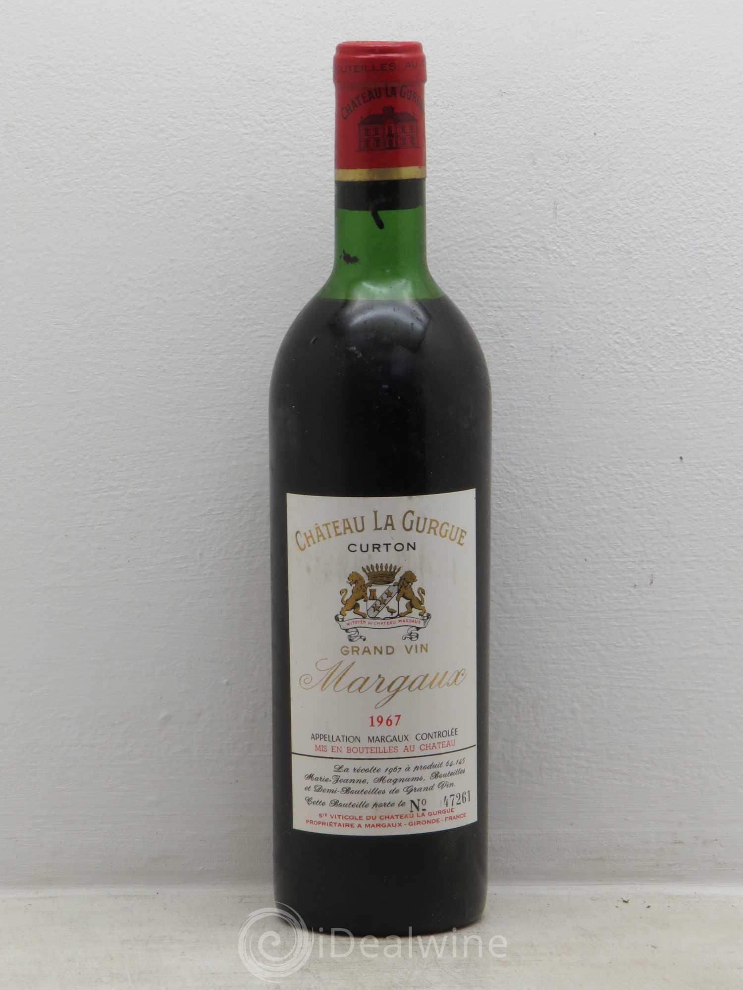 Château la Gurgue Cru Bourgeois 1967 - Lot de 1 bouteille - 0