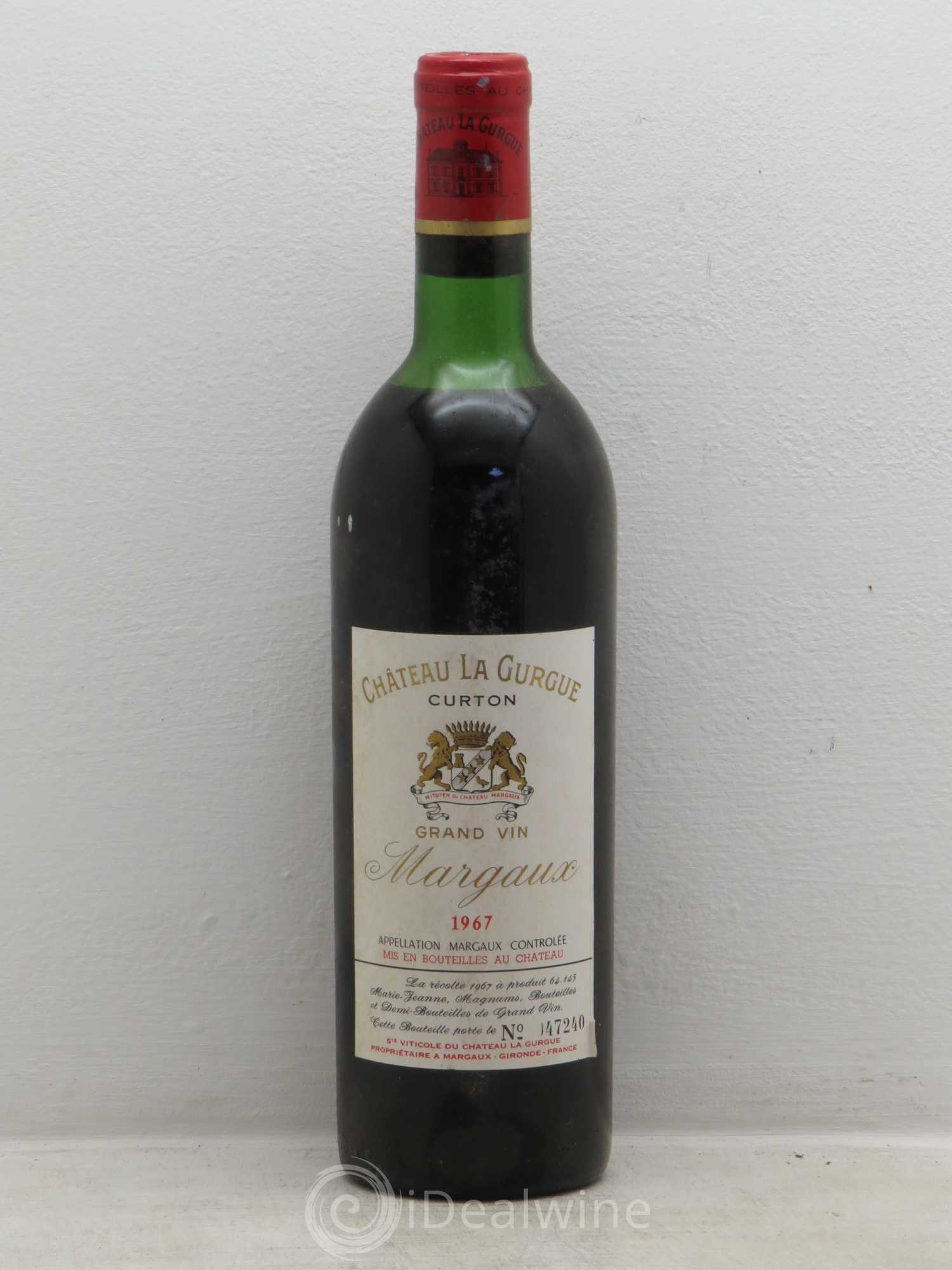 Château la Gurgue Cru Bourgeois 1967 - Lot de 1 bouteille - 0