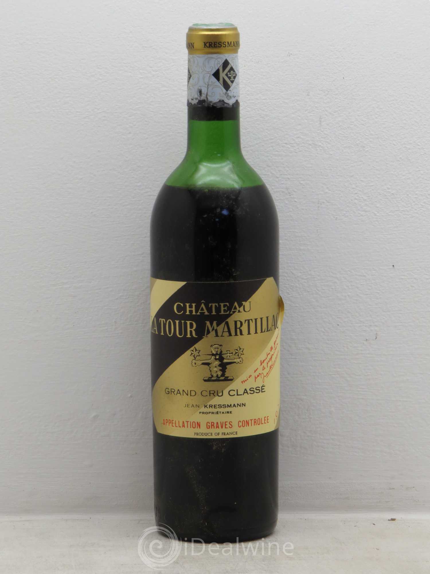 Château Latour-Martillac Cru Classé de Graves 1970 - Lot de 1 bouteille - 0