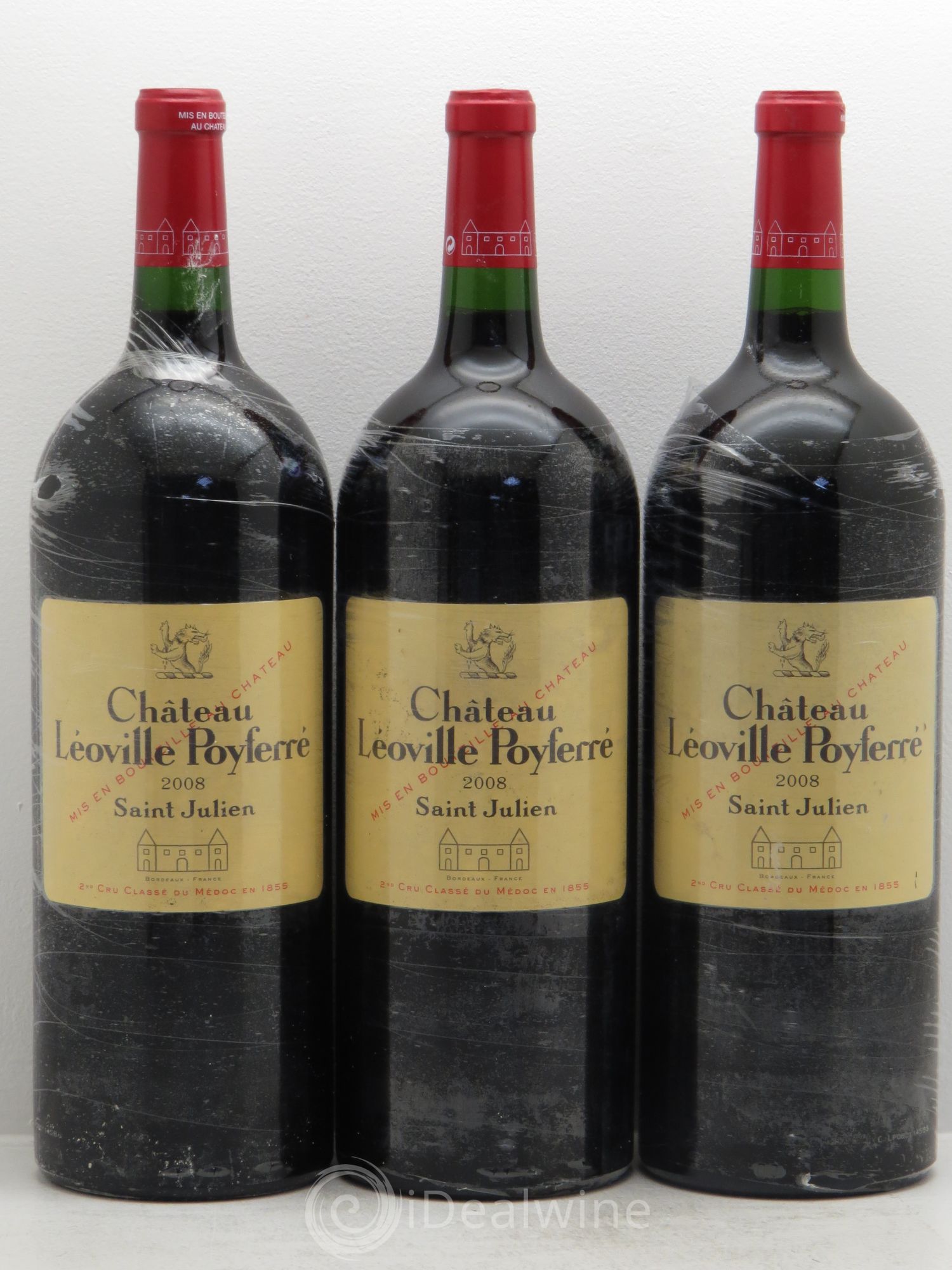 Château Léoville Poyferré 2ème Grand Cru Classé 2008 - Lot de 3 magnums - 0