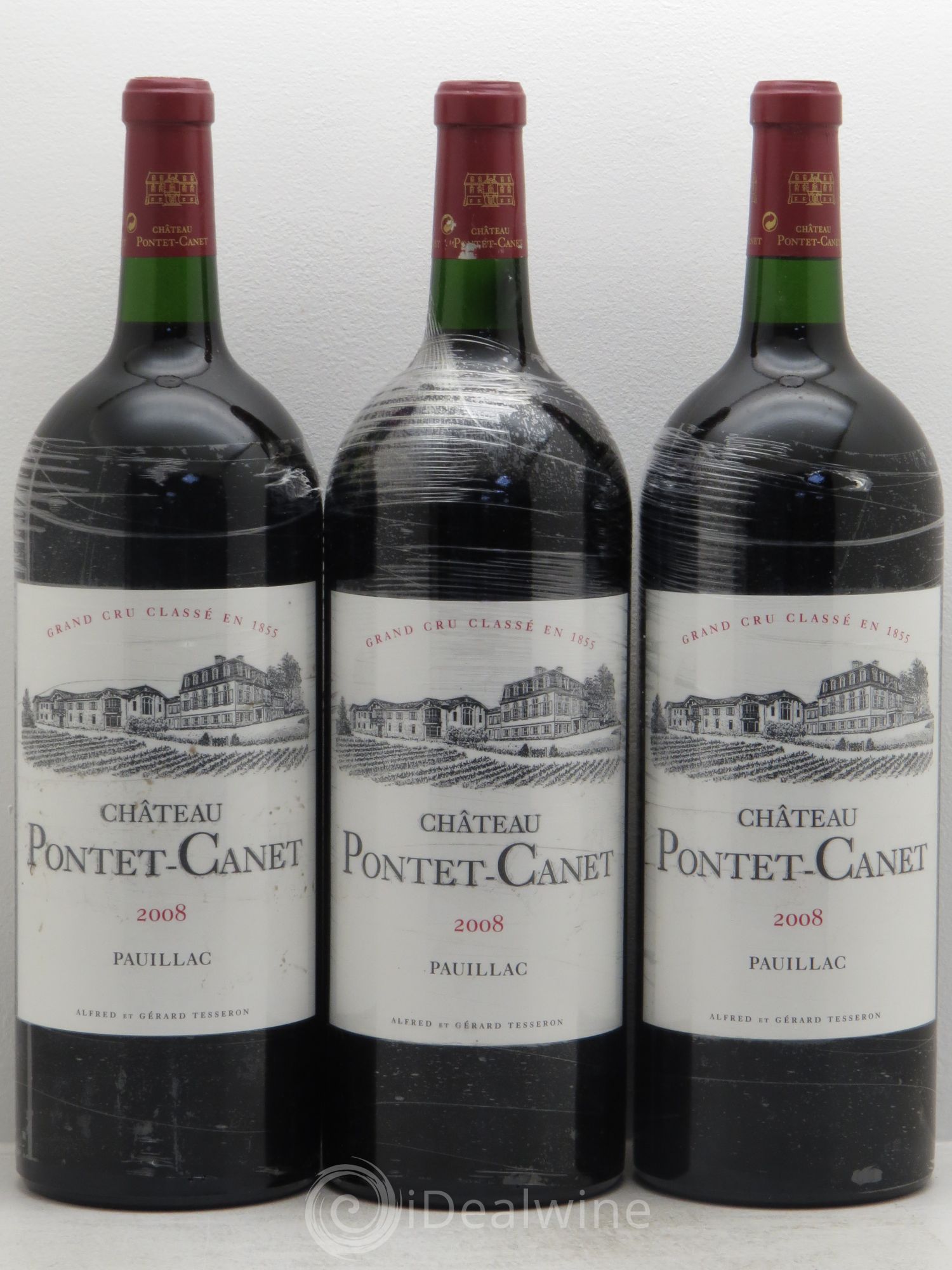 Château Pontet Canet 5ème Grand Cru Classé 2008 - Lot de 3 magnums - 0