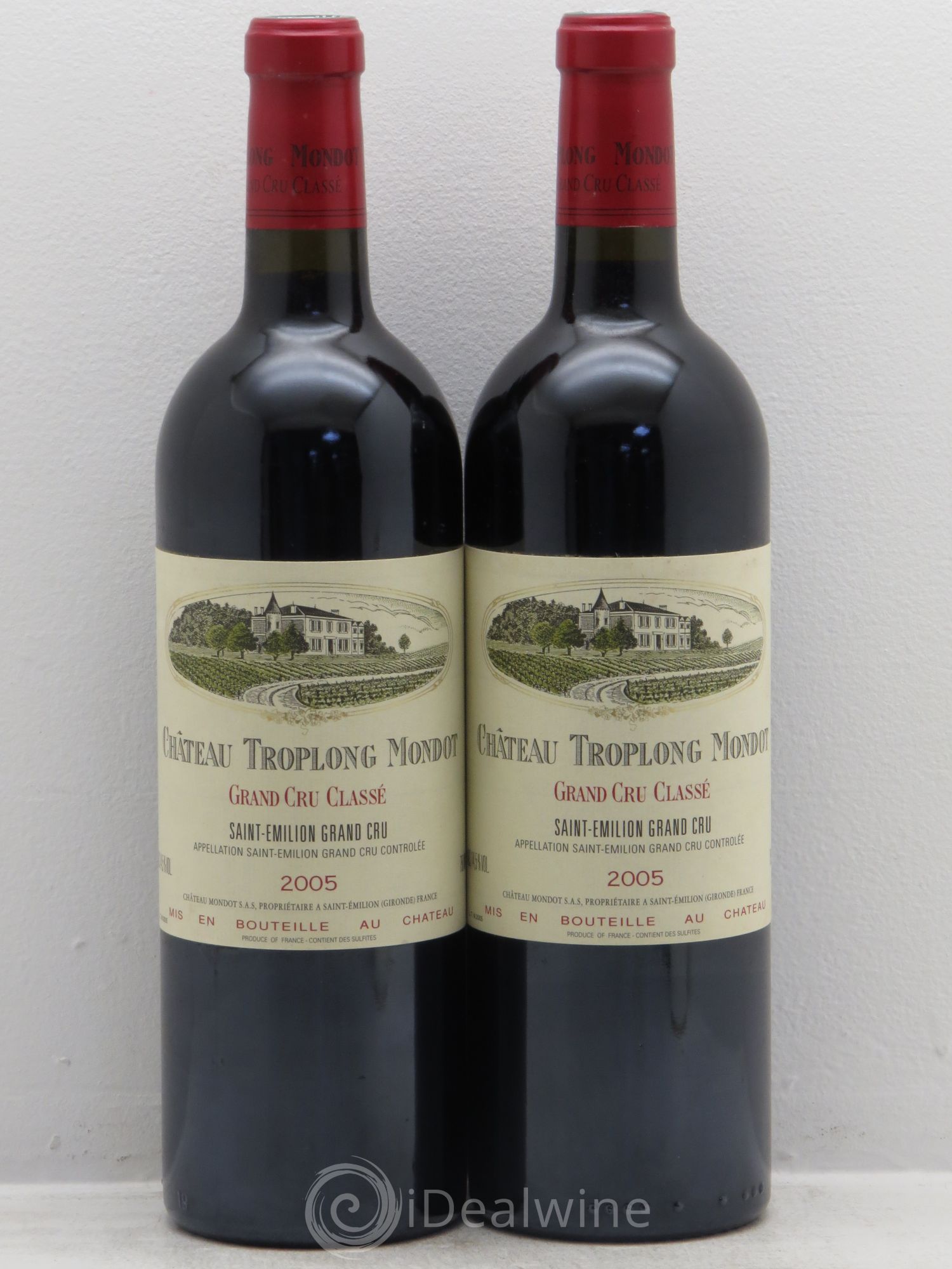 Château Troplong Mondot 1er Grand Cru Classé B 2005 - Lot de 2 bouteilles - 0