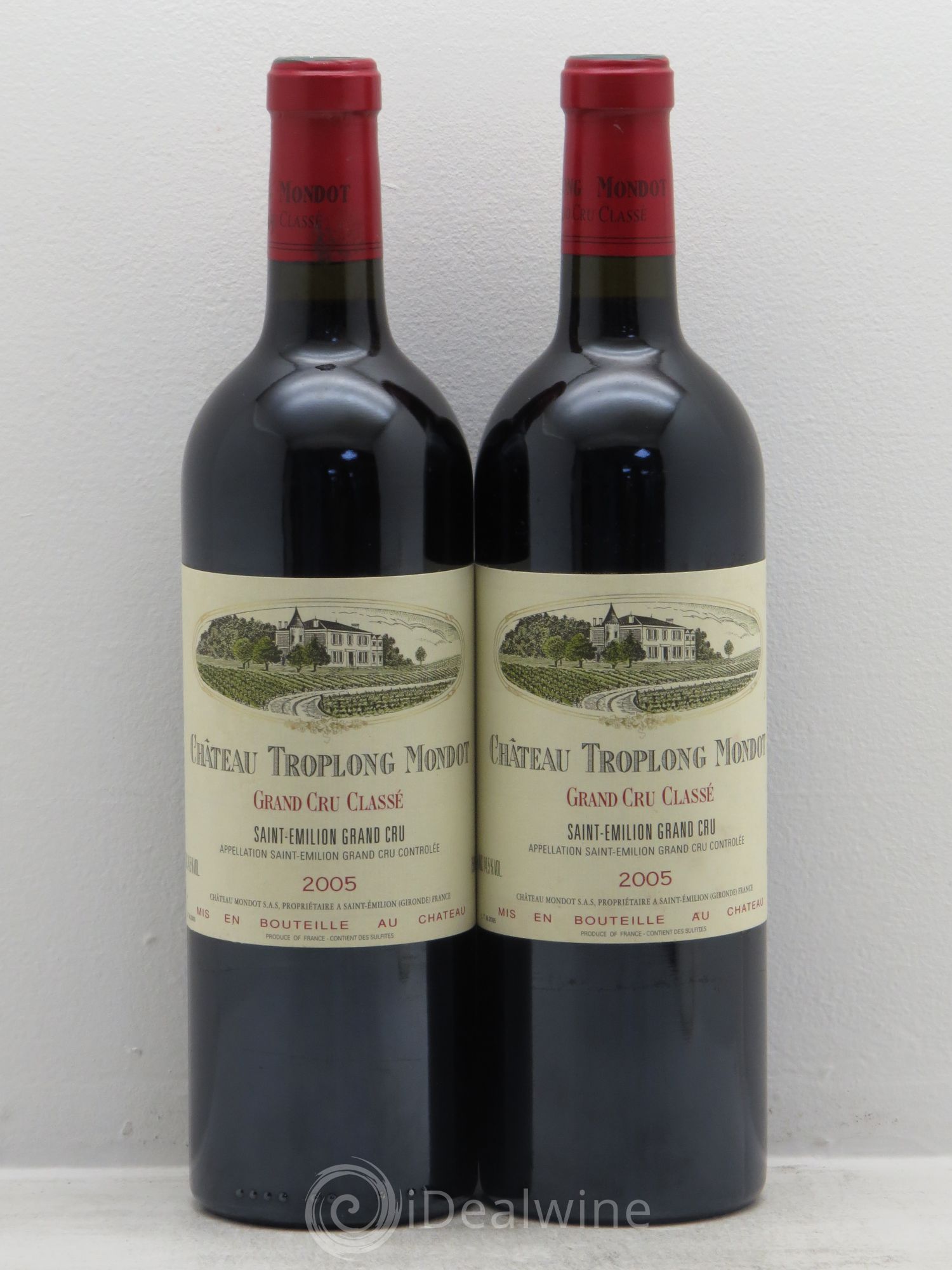 Château Troplong Mondot 1er Grand Cru Classé B 2005 - Lot de 2 bouteilles - 0
