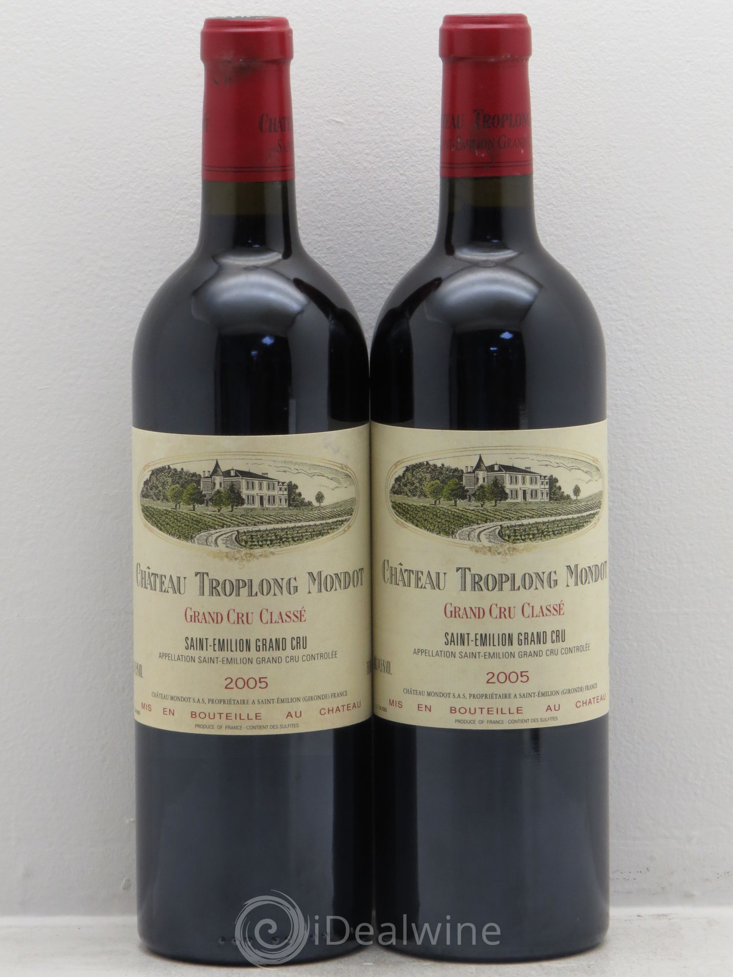 Château Troplong Mondot 1er Grand Cru Classé B 2005 - Lot de 2 bouteilles - 0