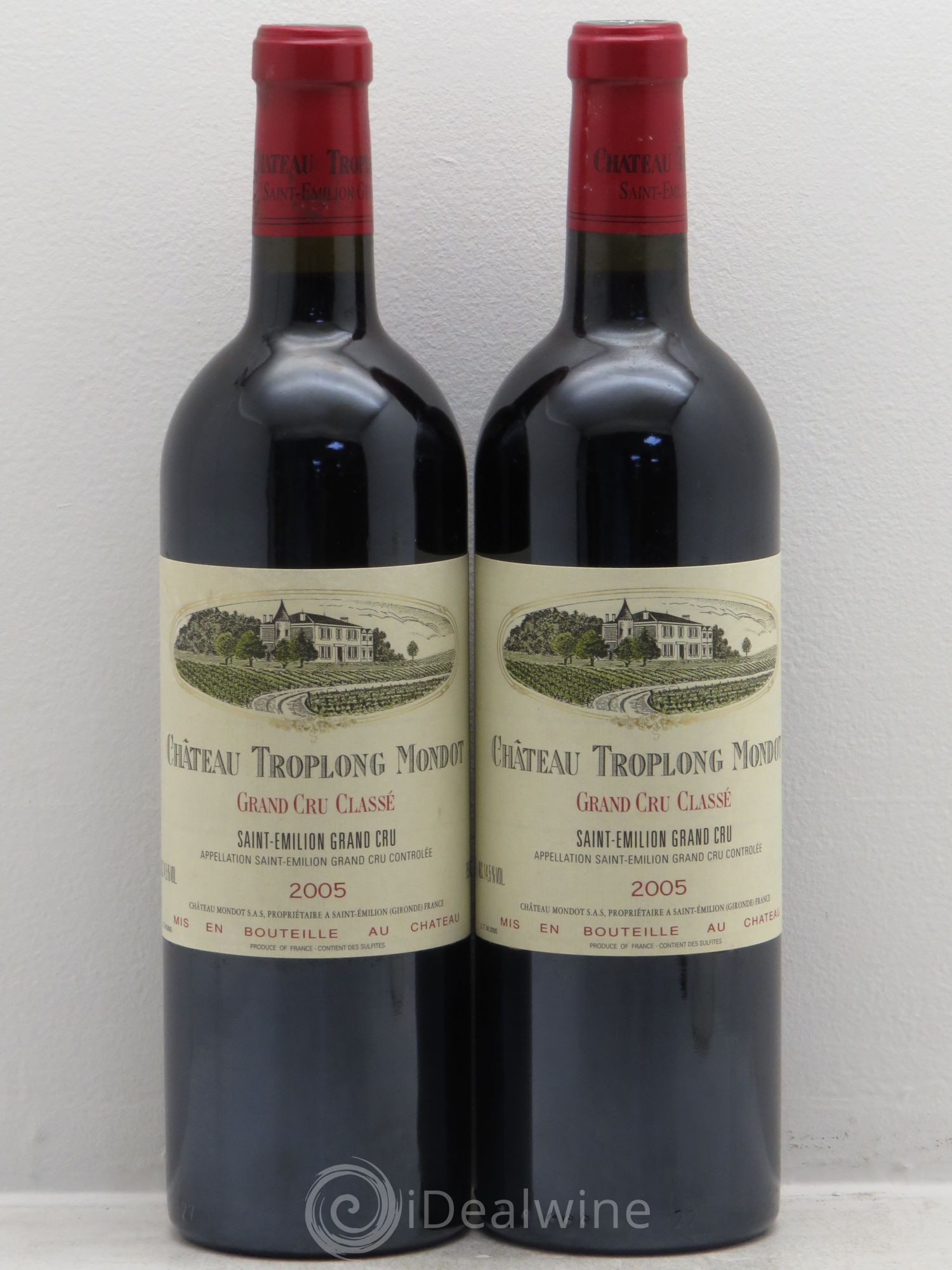 Château Troplong Mondot 1er Grand Cru Classé B 2005 - Lot de 2 bouteilles - 0