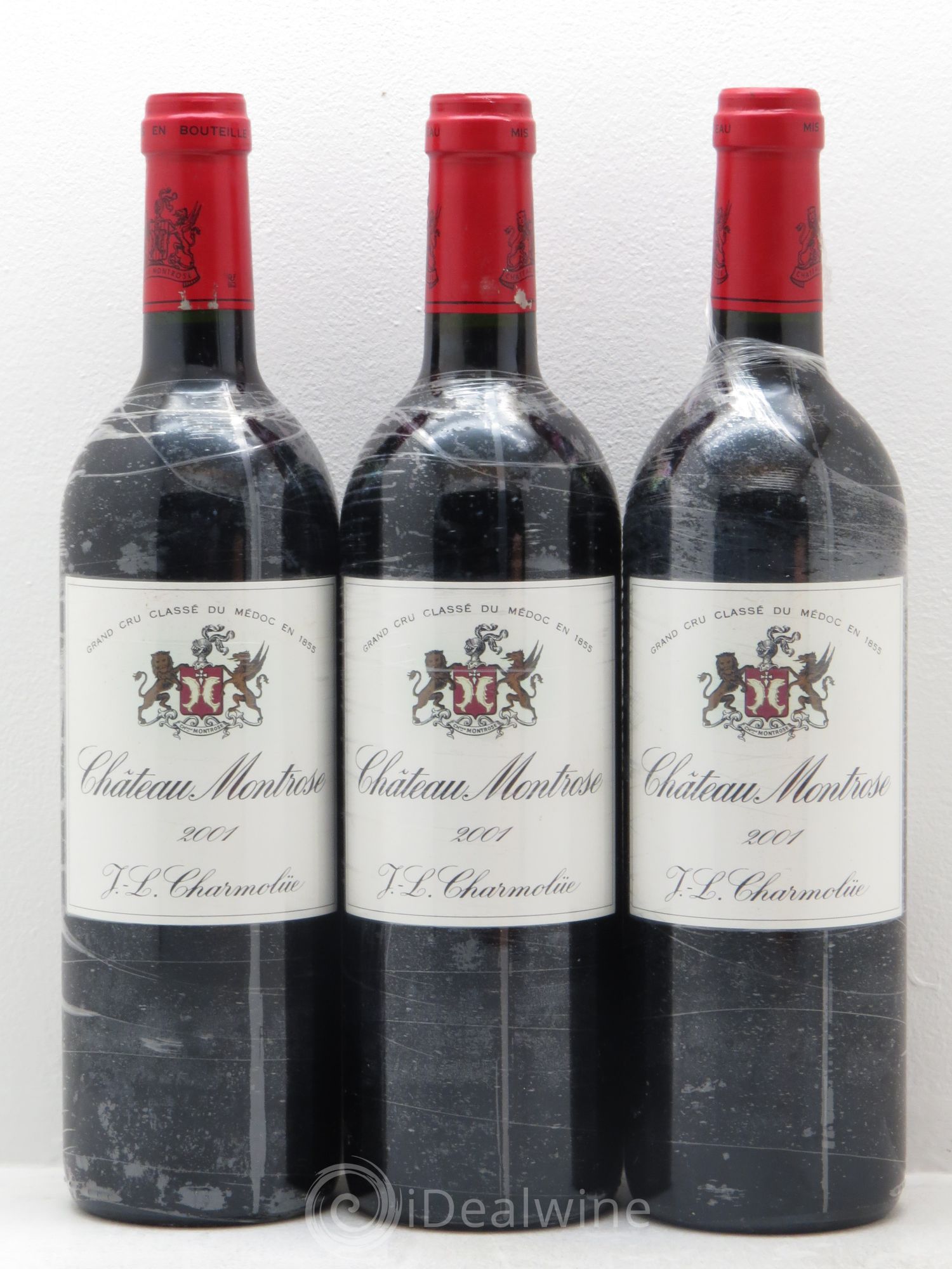 Château Montrose 2ème Grand Cru Classé 2001 - Lot de 3 bouteilles - 0