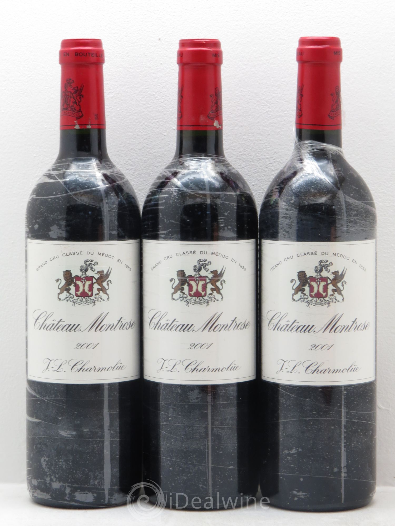 Château Montrose 2ème Grand Cru Classé 2001 - Lot de 3 bouteilles - 0