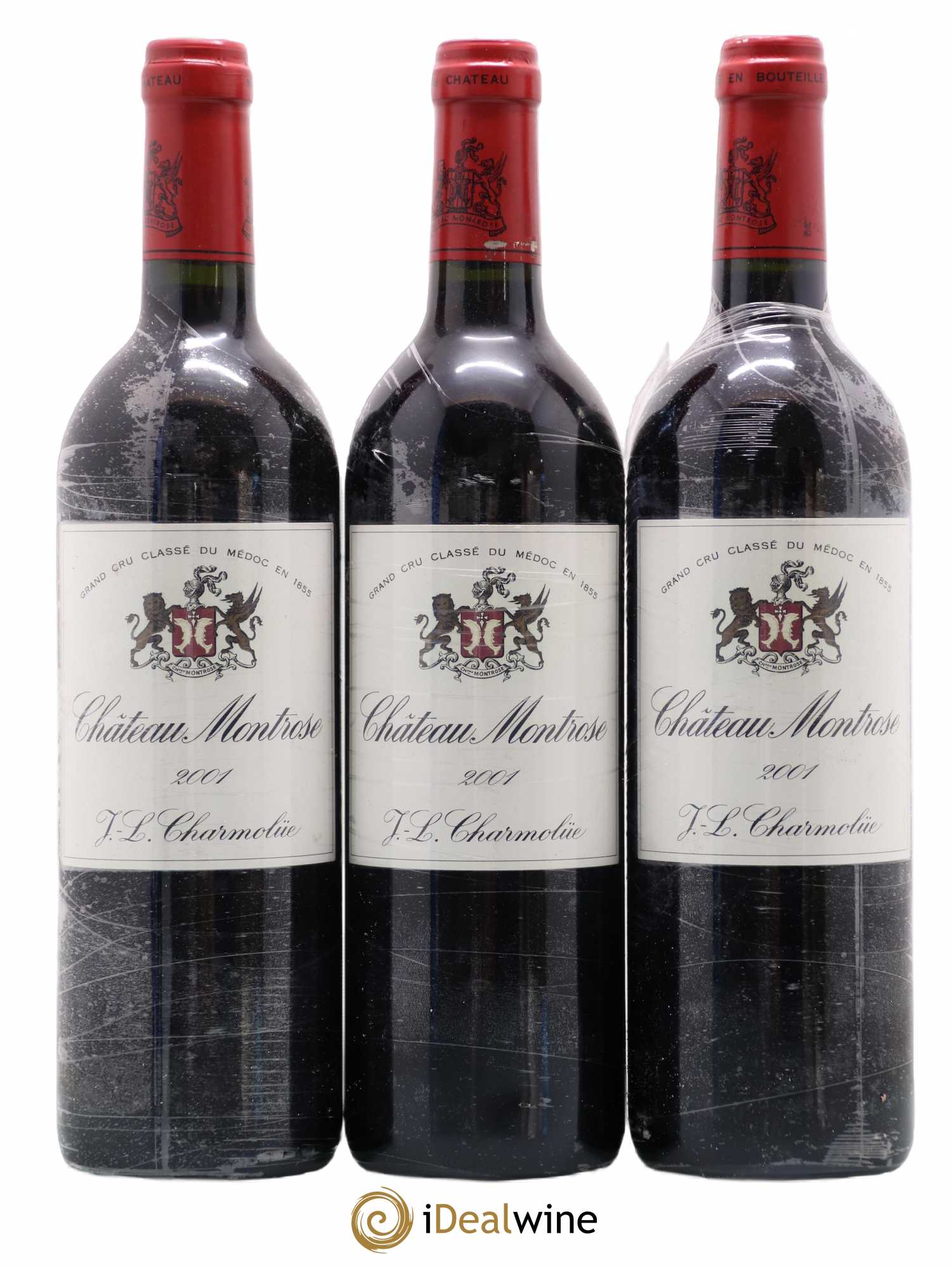 Château Montrose 2ème Grand Cru Classé 2001 - Lot de 3 bouteilles - 0