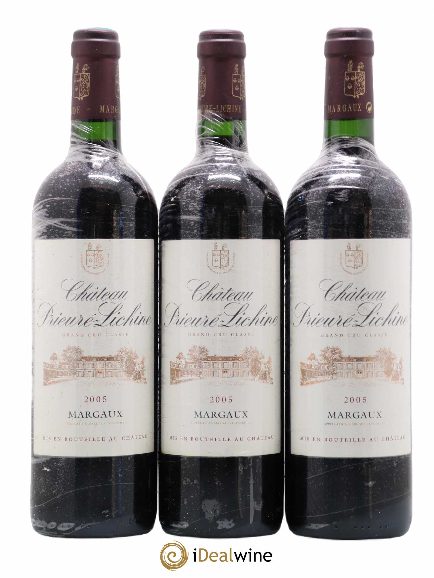 Château Prieuré Lichine 4ème Grand Cru Classé 2005 - Lot de 3 bouteilles - 0