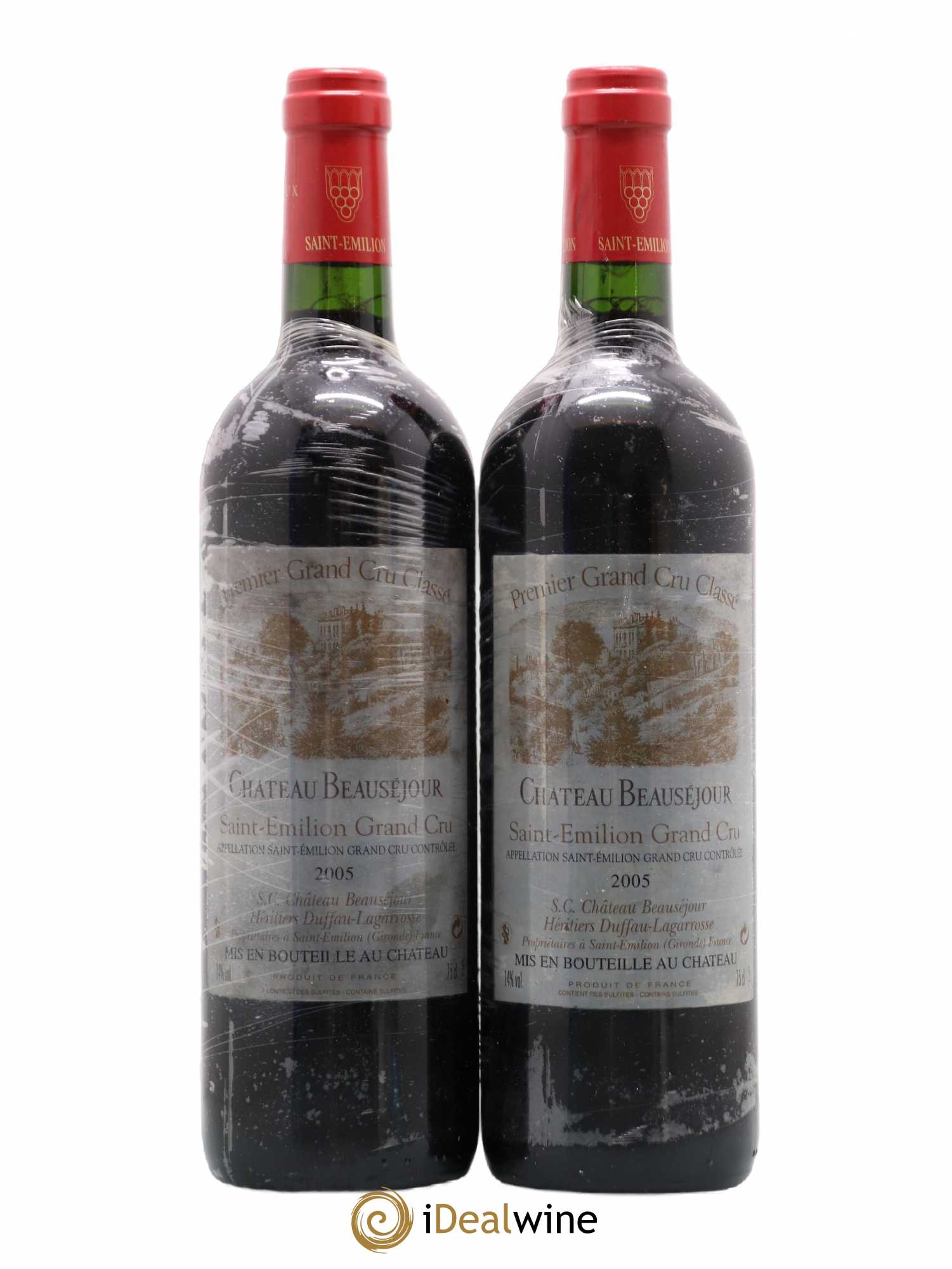 Château Beauséjour (Duffau-Lagarrosse) 1er Grand Cru Classé B 2005 - Lotto di 2 bottiglie - 0