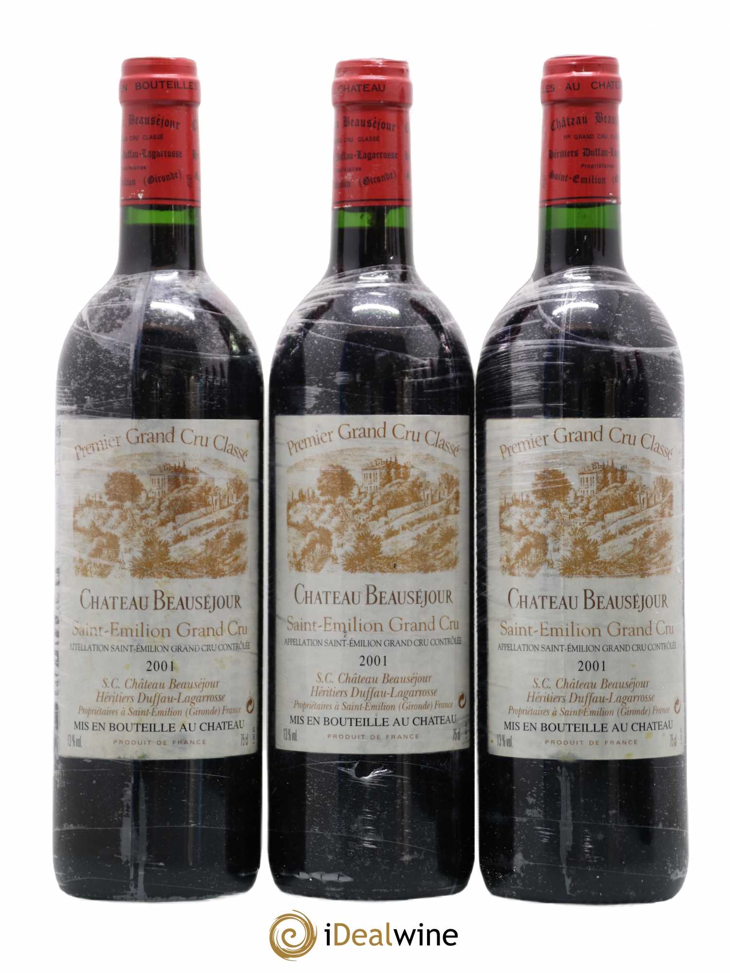 Château Beauséjour (Duffau-Lagarrosse) 1er Grand Cru Classé B 2001 - Posten von 6 Flaschen - 1