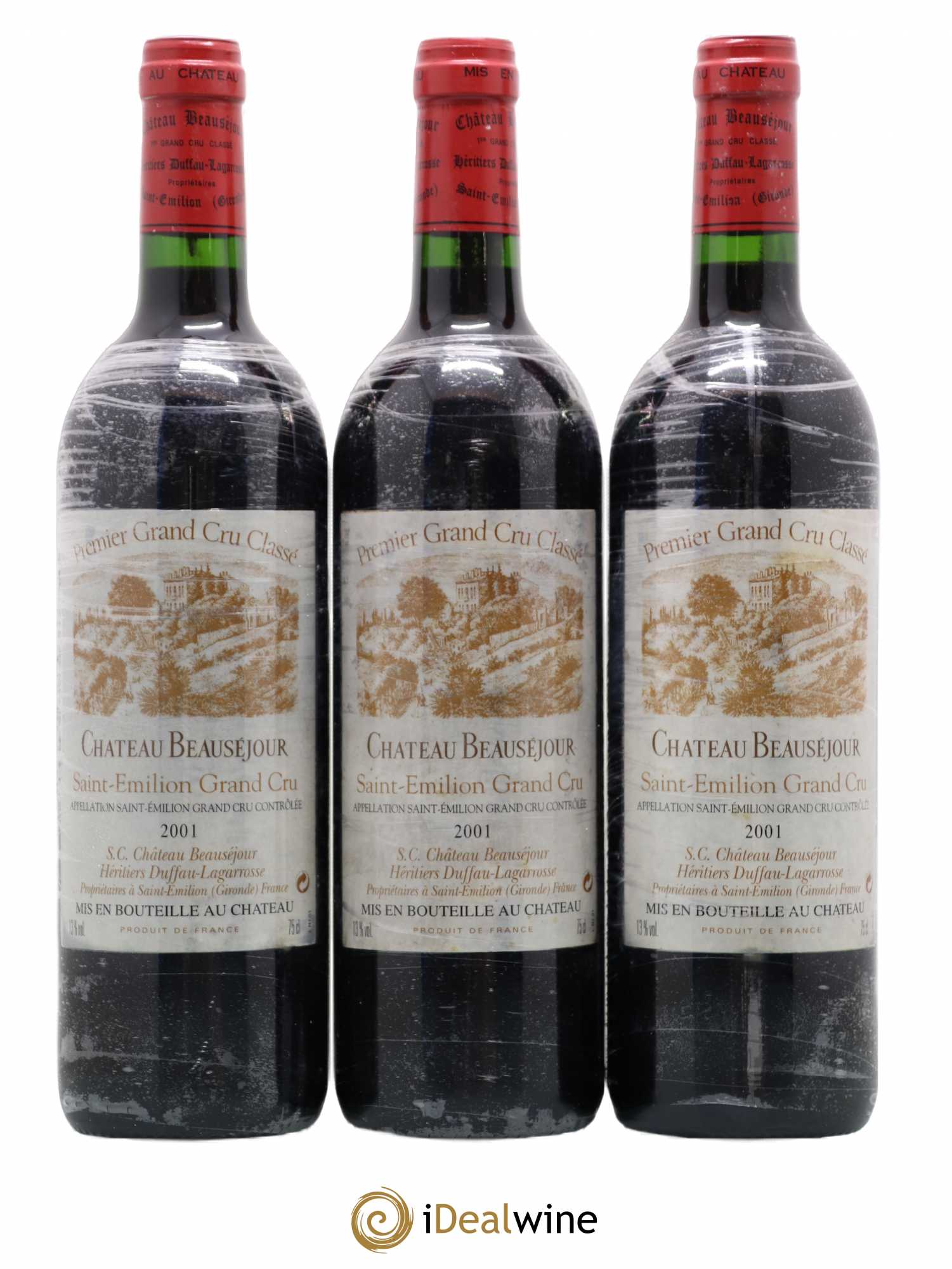 Château Beauséjour (Duffau-Lagarrosse) 1er Grand Cru Classé B 2001 - Posten von 6 Flaschen - 2